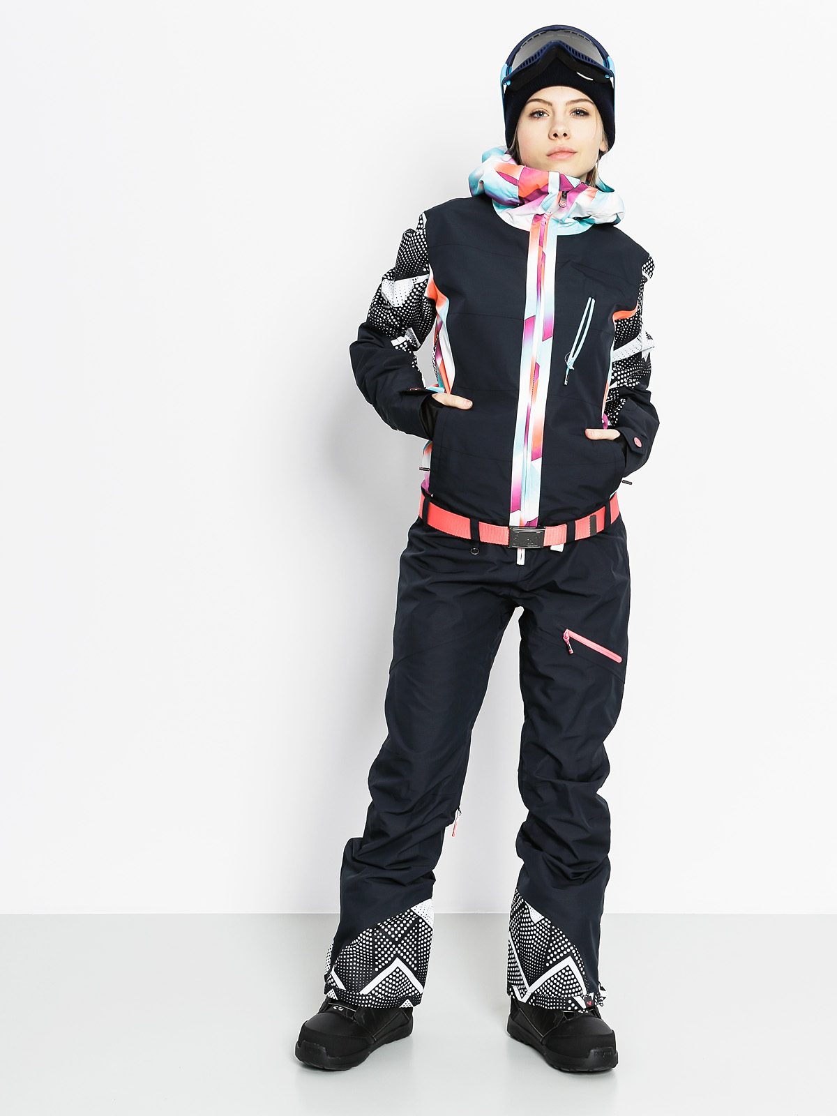 Dámská Snowboardová kombinéza Roxy Impres Suit Pop (black/multi)