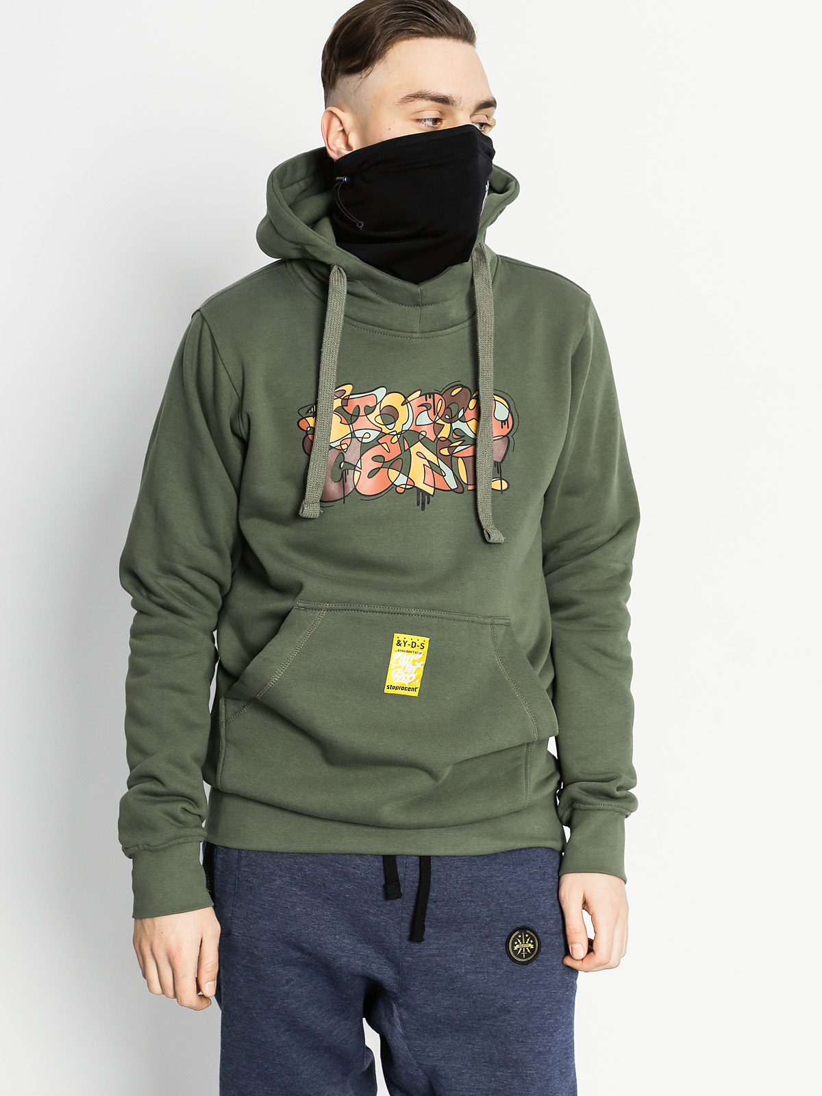 Mikina s kapucí Stoprocent Camuart HD (khaki)