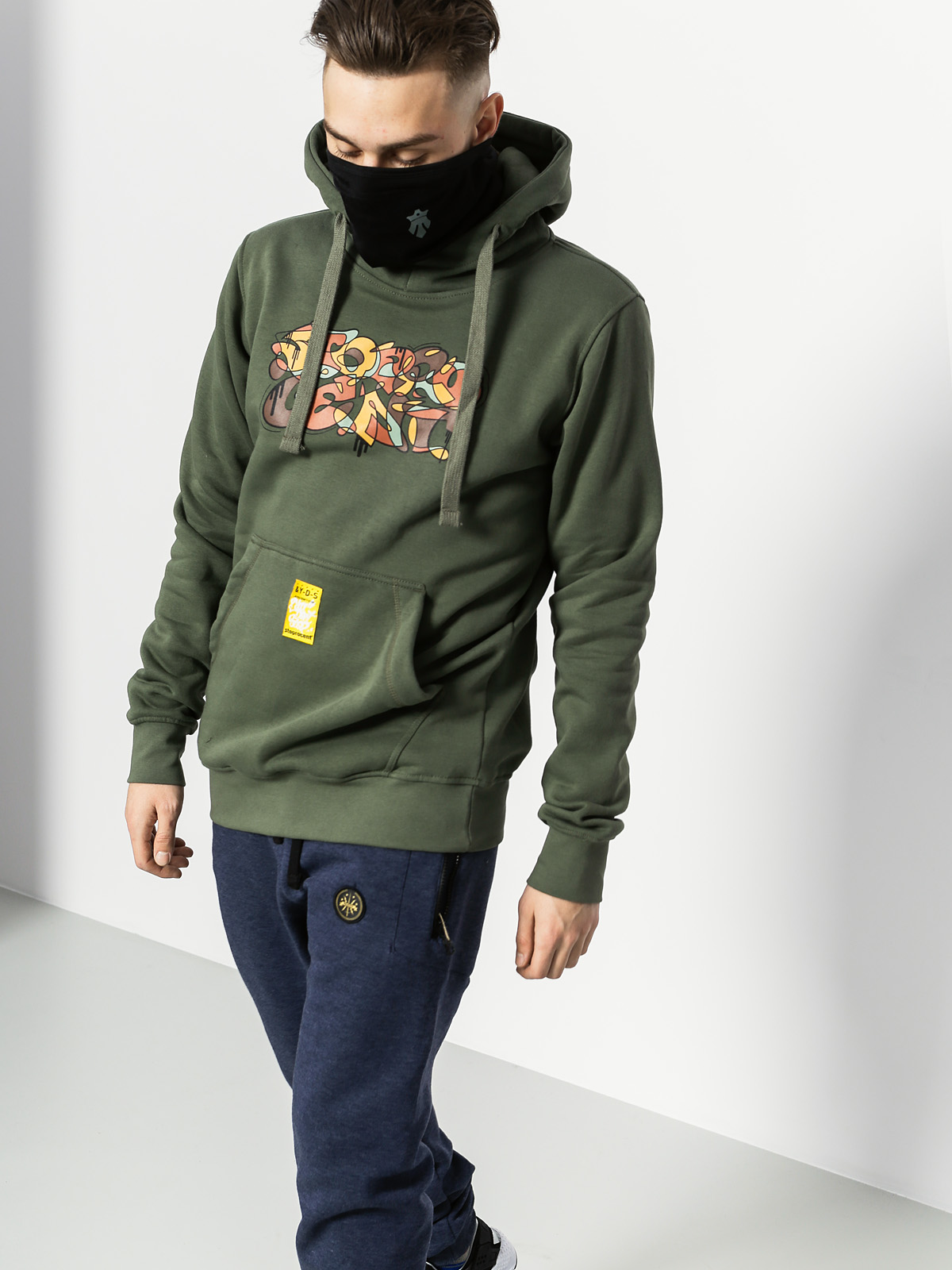 Mikina s kapucí Stoprocent Camuart HD (khaki)