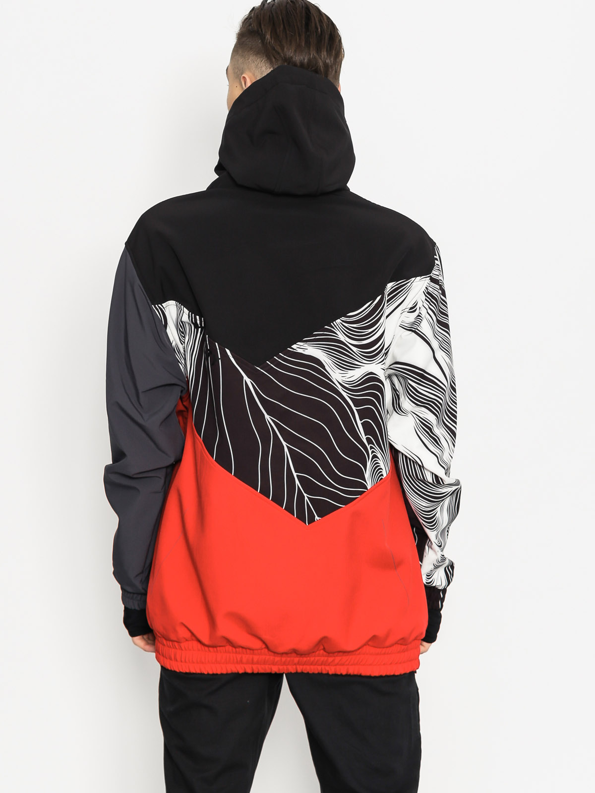 Pánská Snowboardová bunda Majesty Shadow Softshell (black/grey/red)