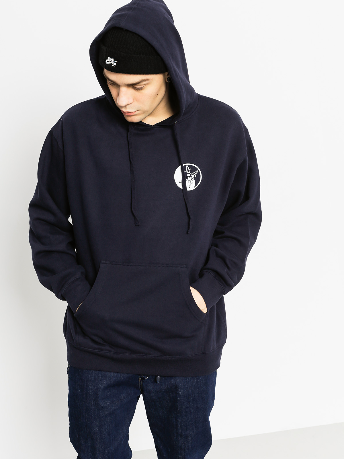 Mikina s kapucí Fourstar Kung Fu HD (navy)