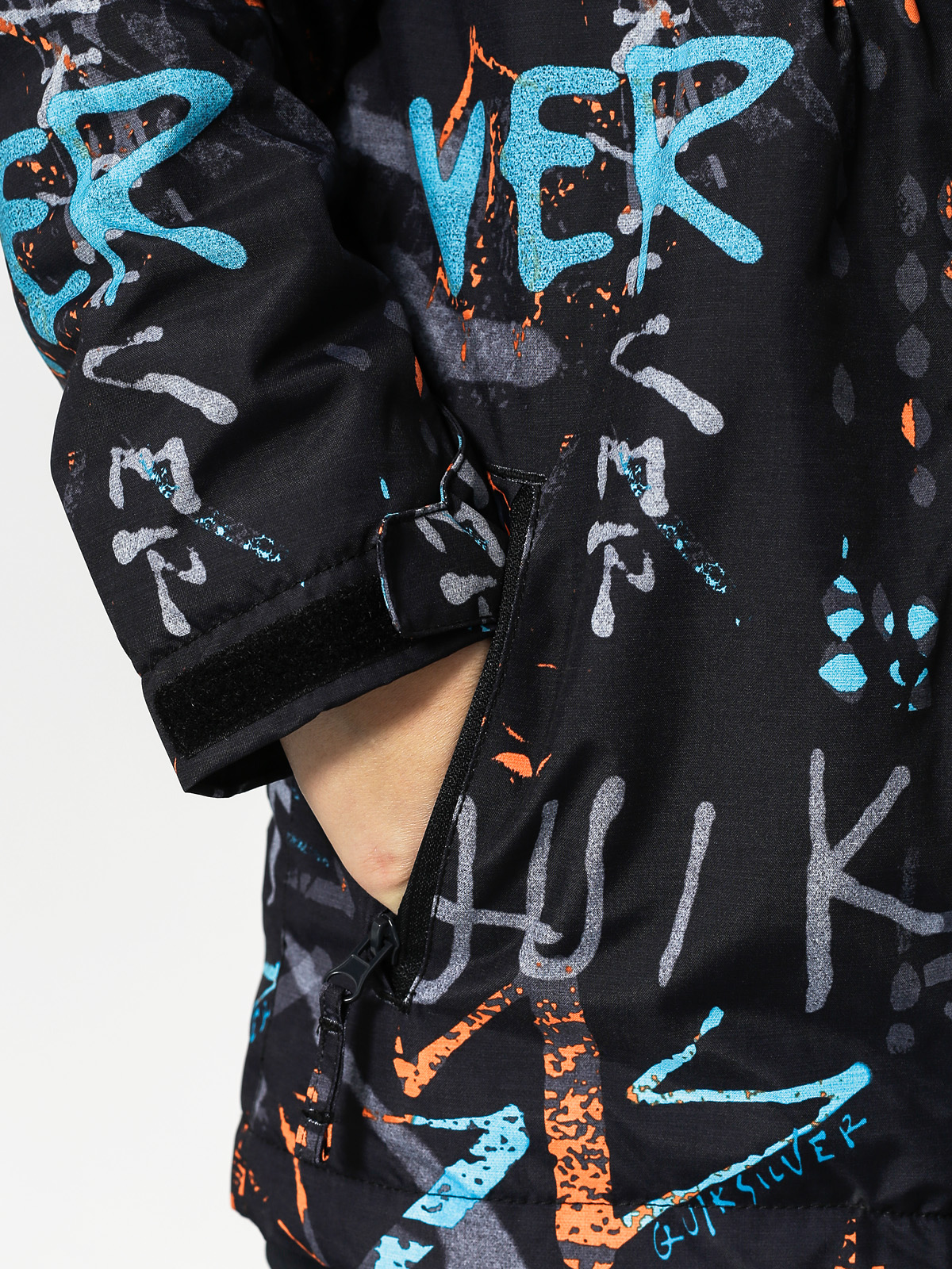 Quiksilver Dětská Snowboardová bunda Mission Print (hieline blue)