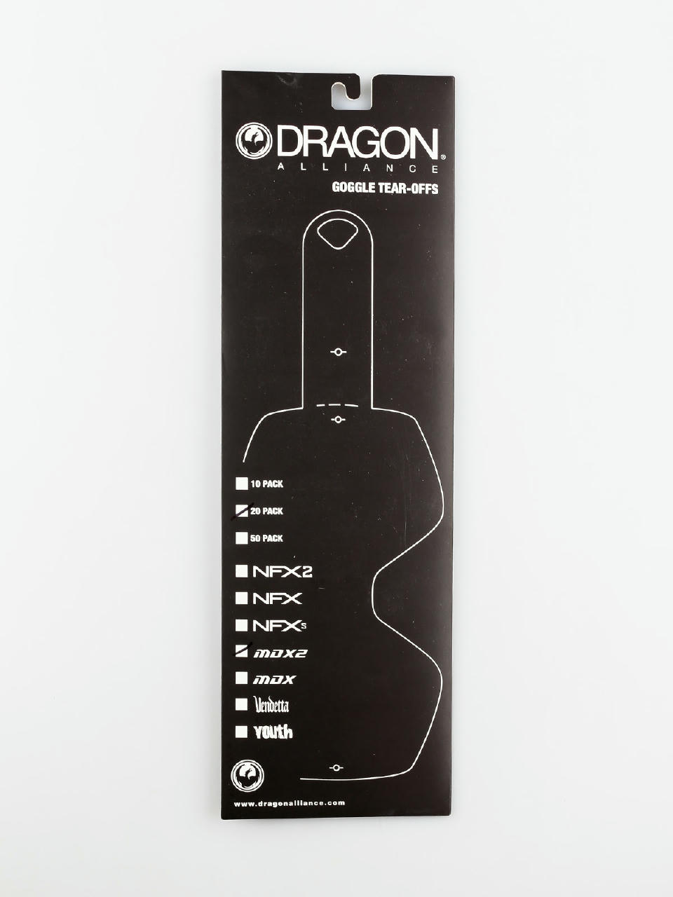 Sklo pro gogle Dragon MDX2 (tear off 20 pack)