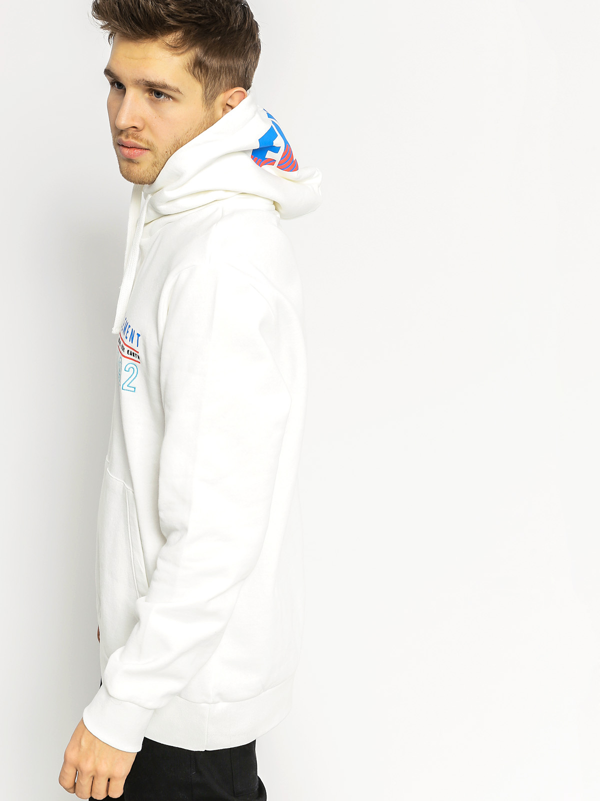 Mikina s kapucí Element Hilton HD (optic white)