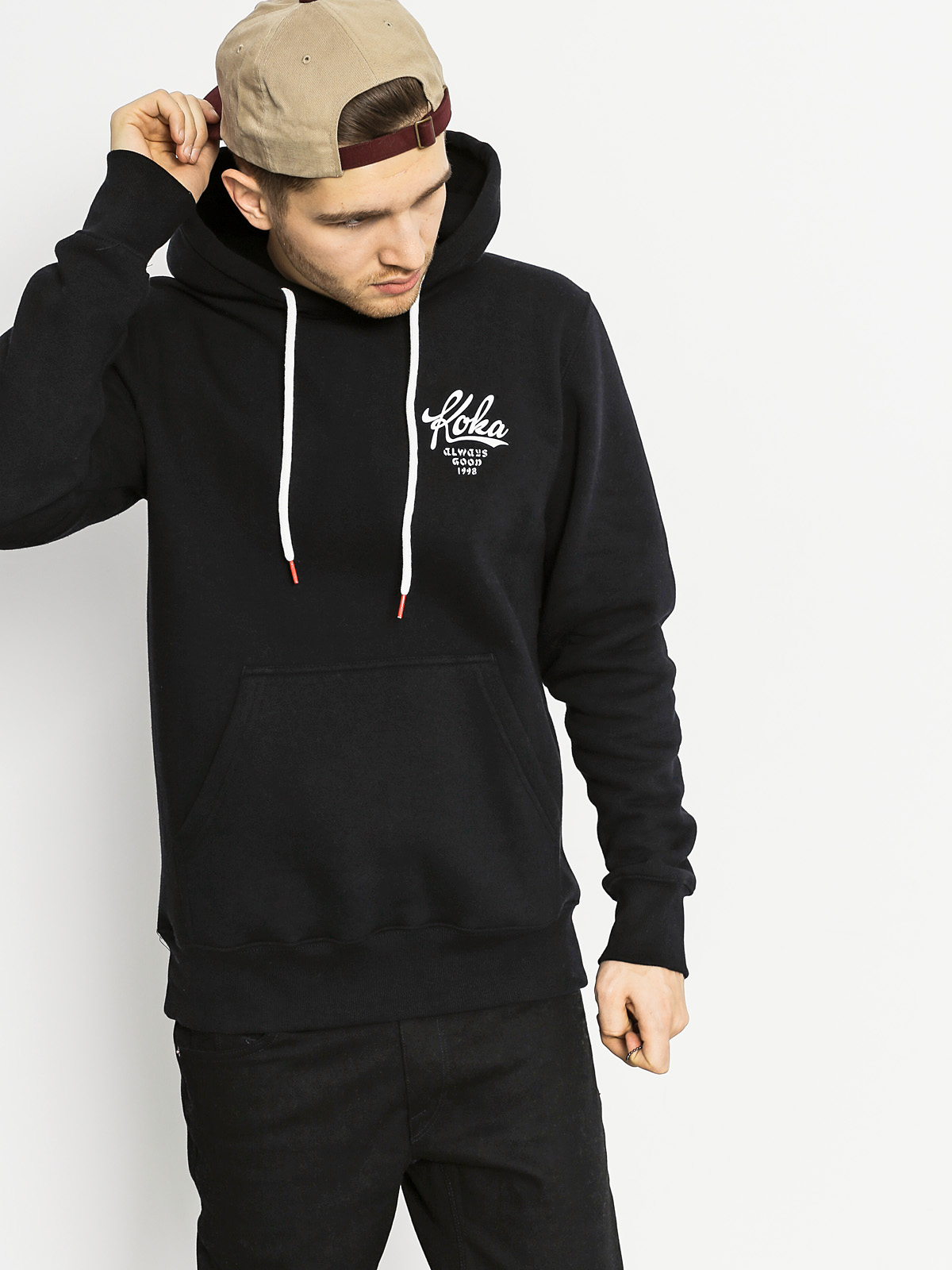 Mikina s kapucí Koka Quasi HD (black)