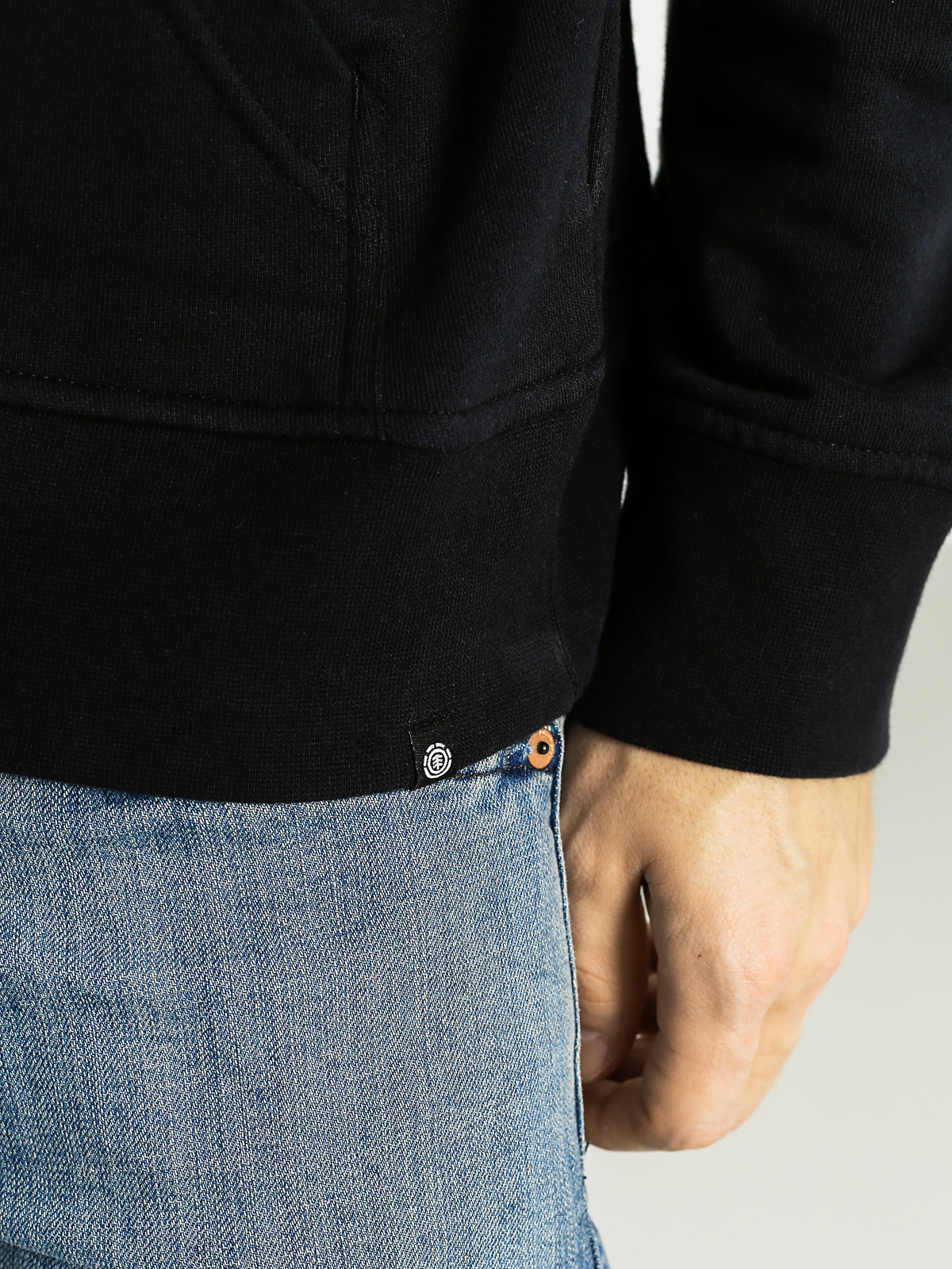 Mikina s kapucí Element Cut Out Icon HD (flint black)