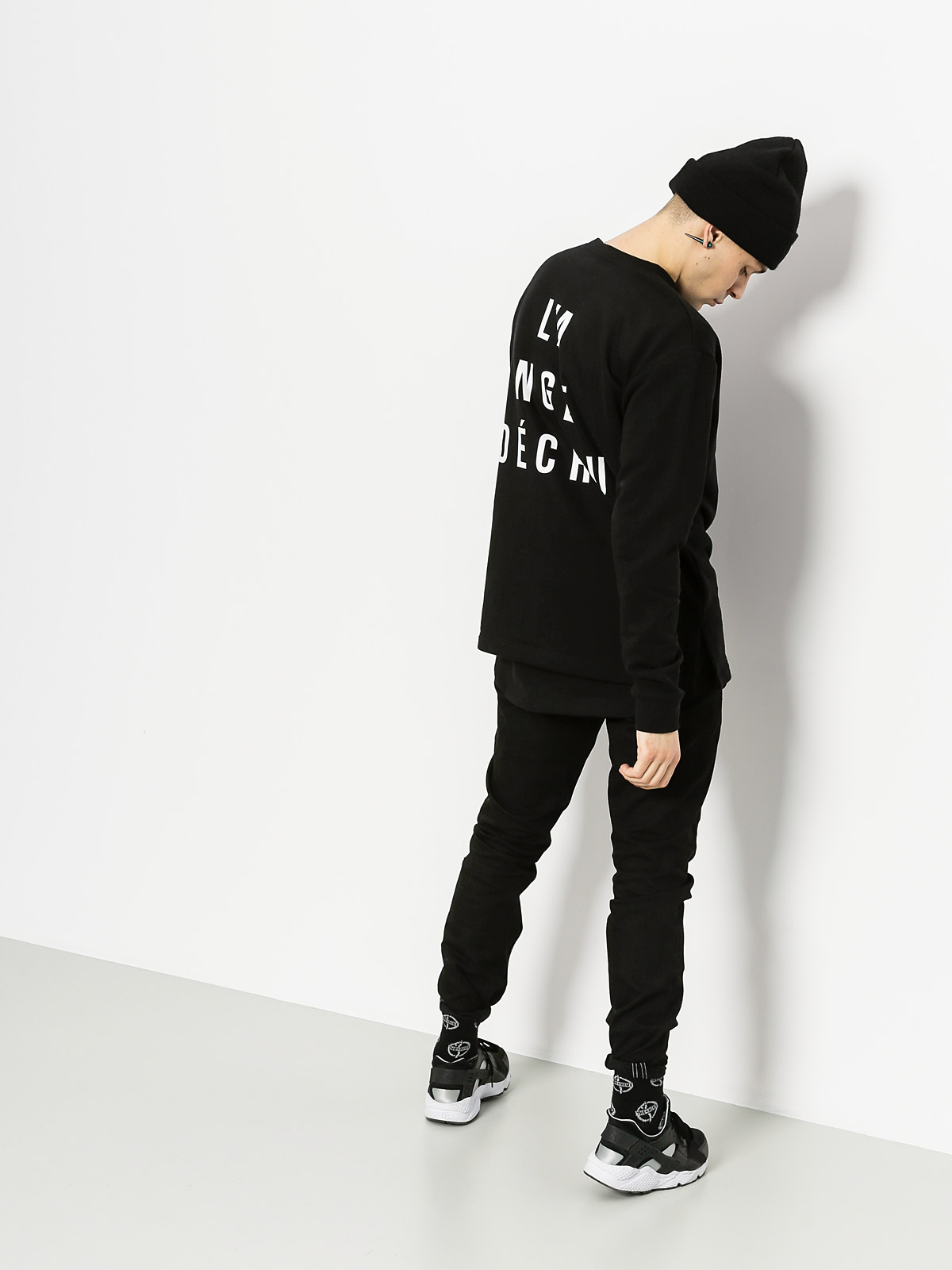 Mikina Urban Flavours Triangle Lange (black)