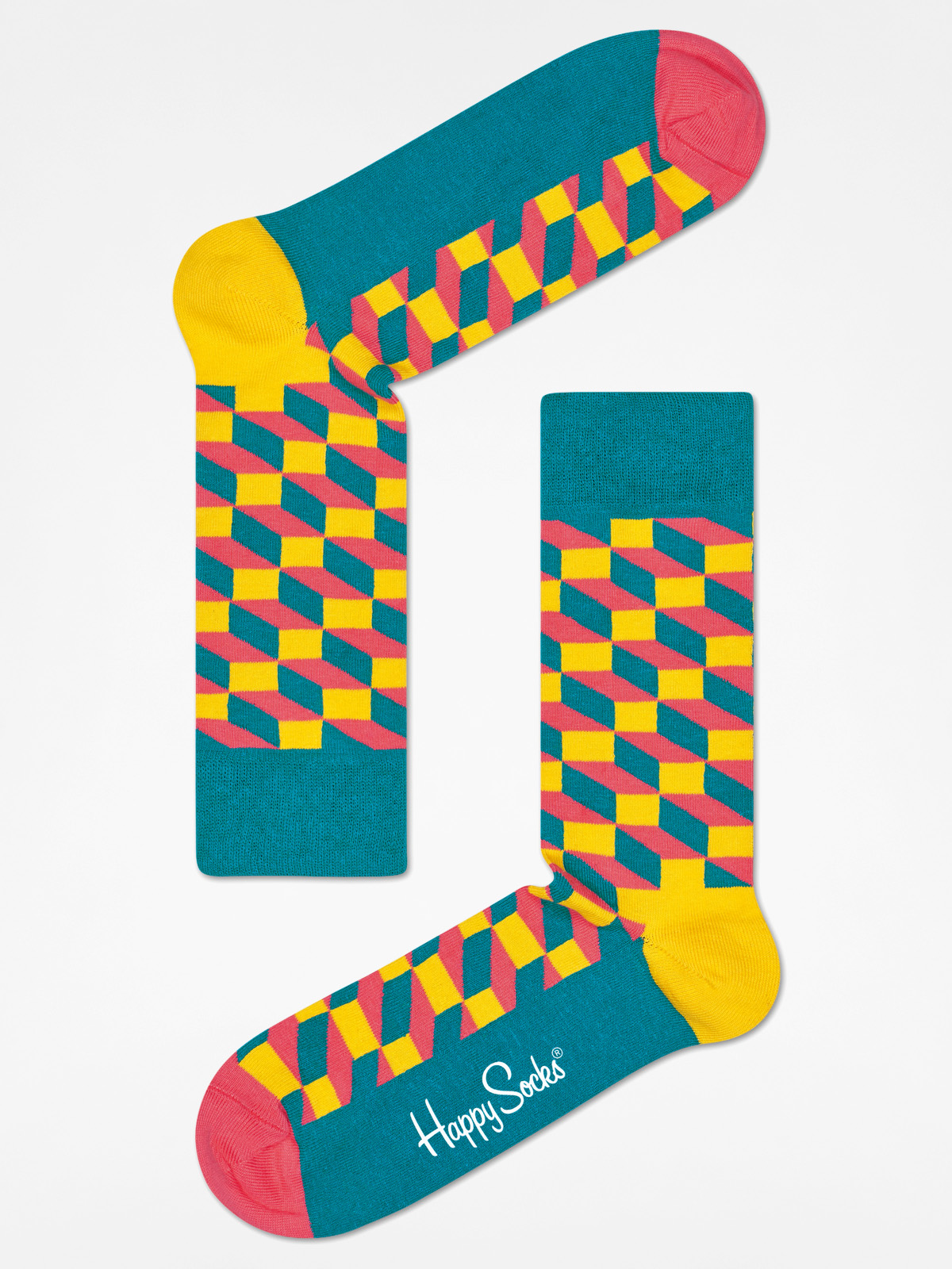 Ponožky Happy Socks Filled Optic (green/yellow)