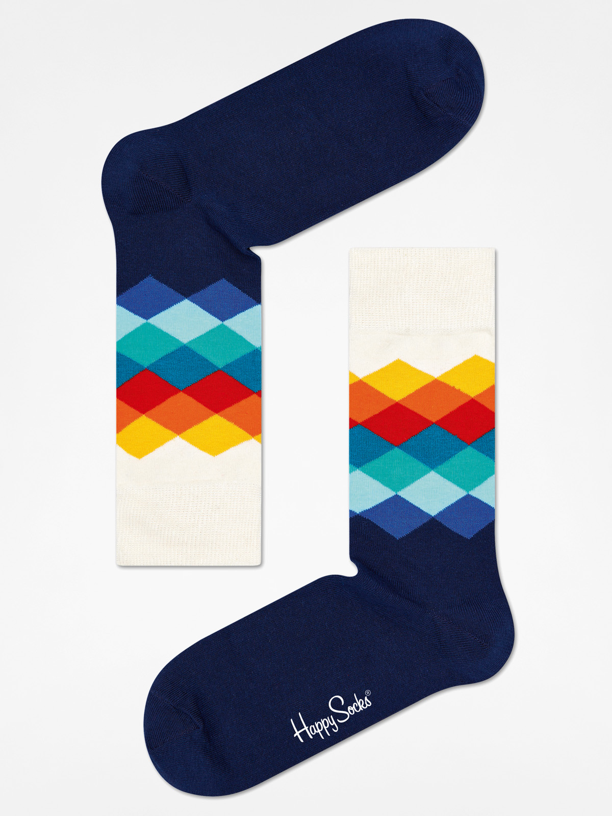 Ponožky Happy Socks Faded Diamond (navy/white/multi)