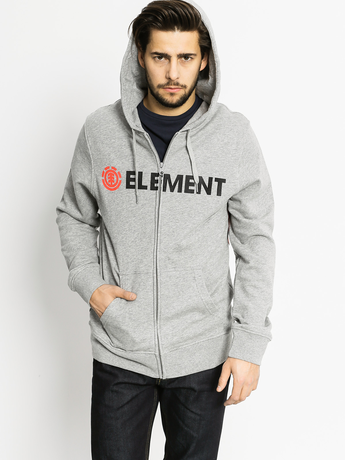 Mikina s kapucí Element Horizontal ZHD (grey heather)