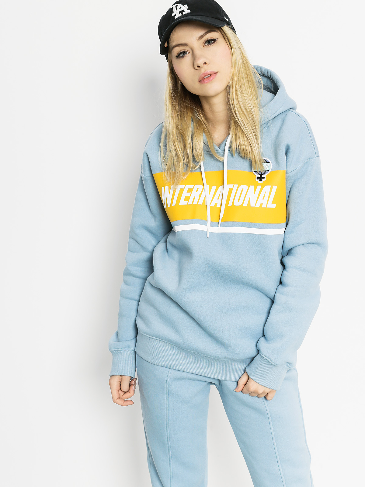 Mikina s kapucí Koka Prospekt Park HD Wmn (light blue)