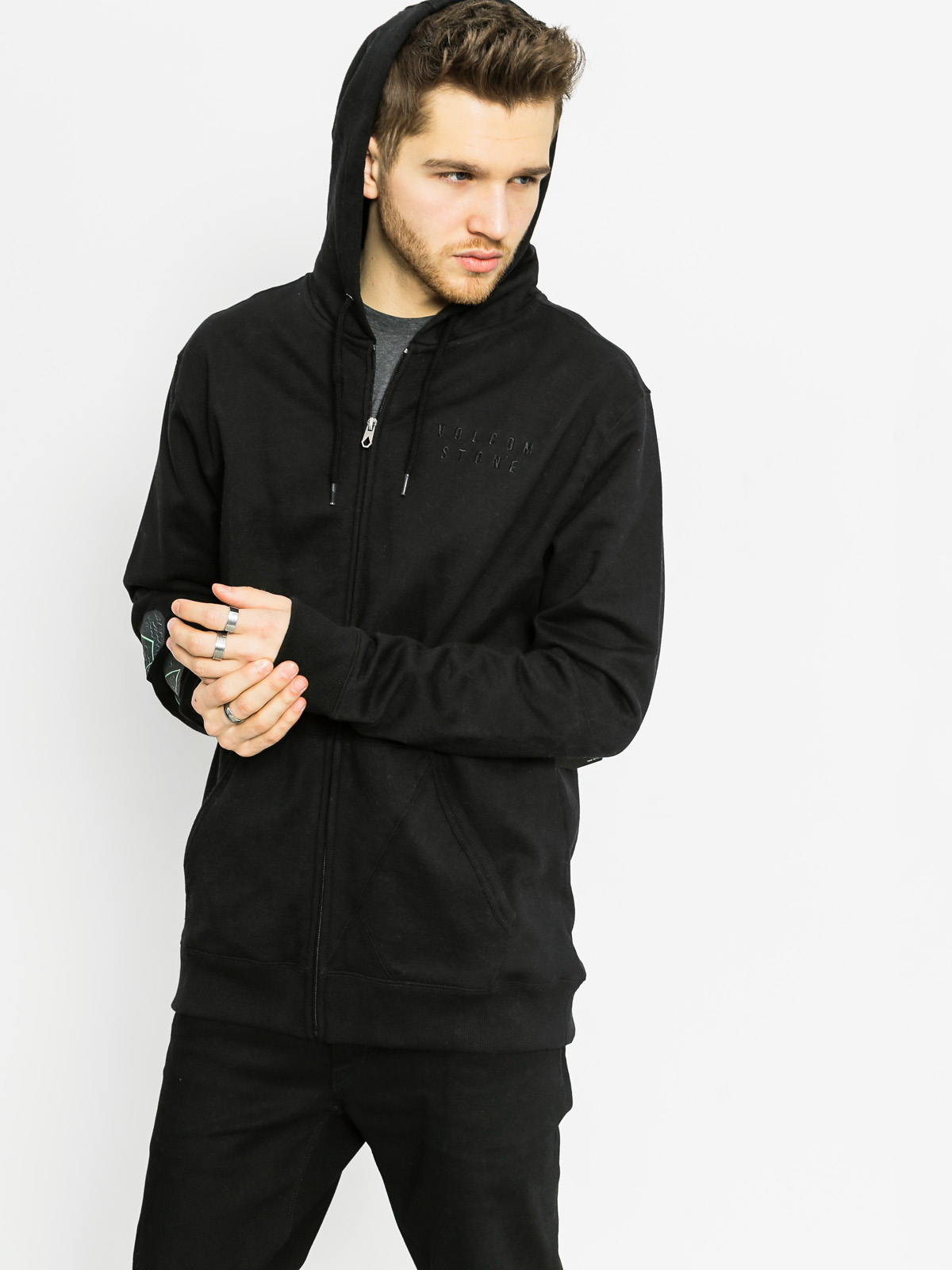 Mikina s kapucí Volcom Darwin Zip (blk)