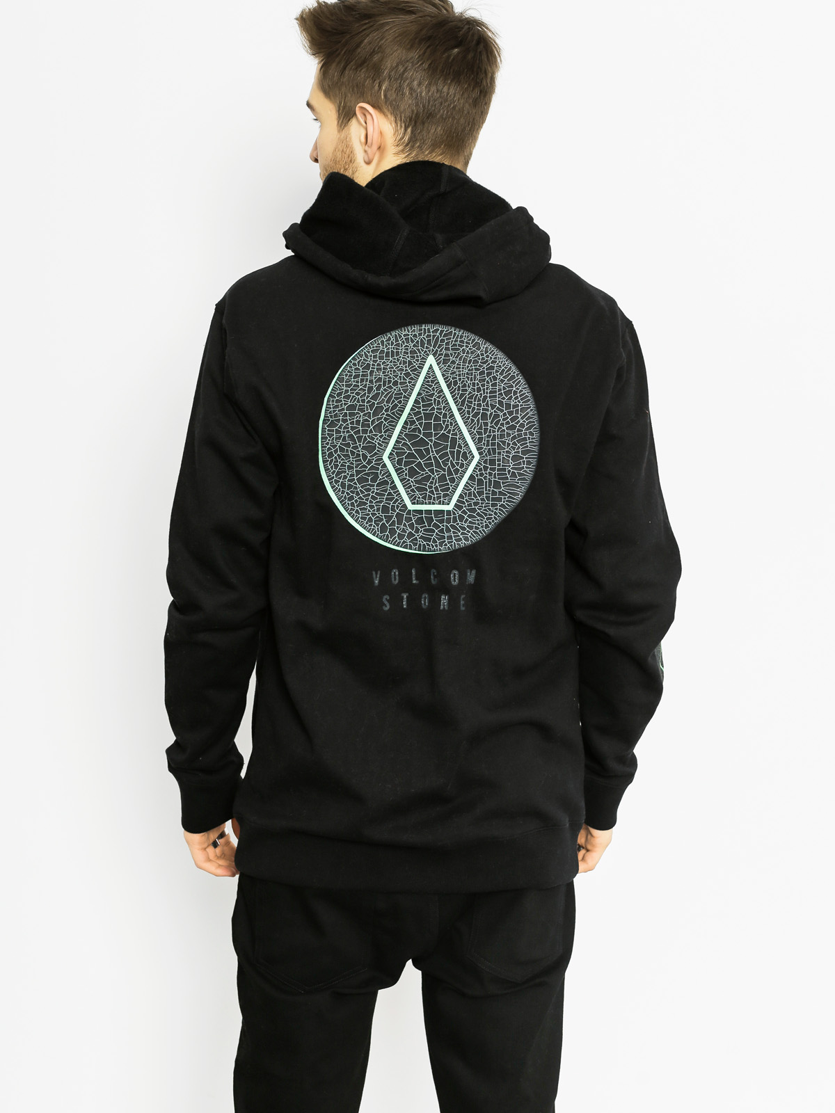 Mikina s kapucí Volcom Darwin Zip (blk)