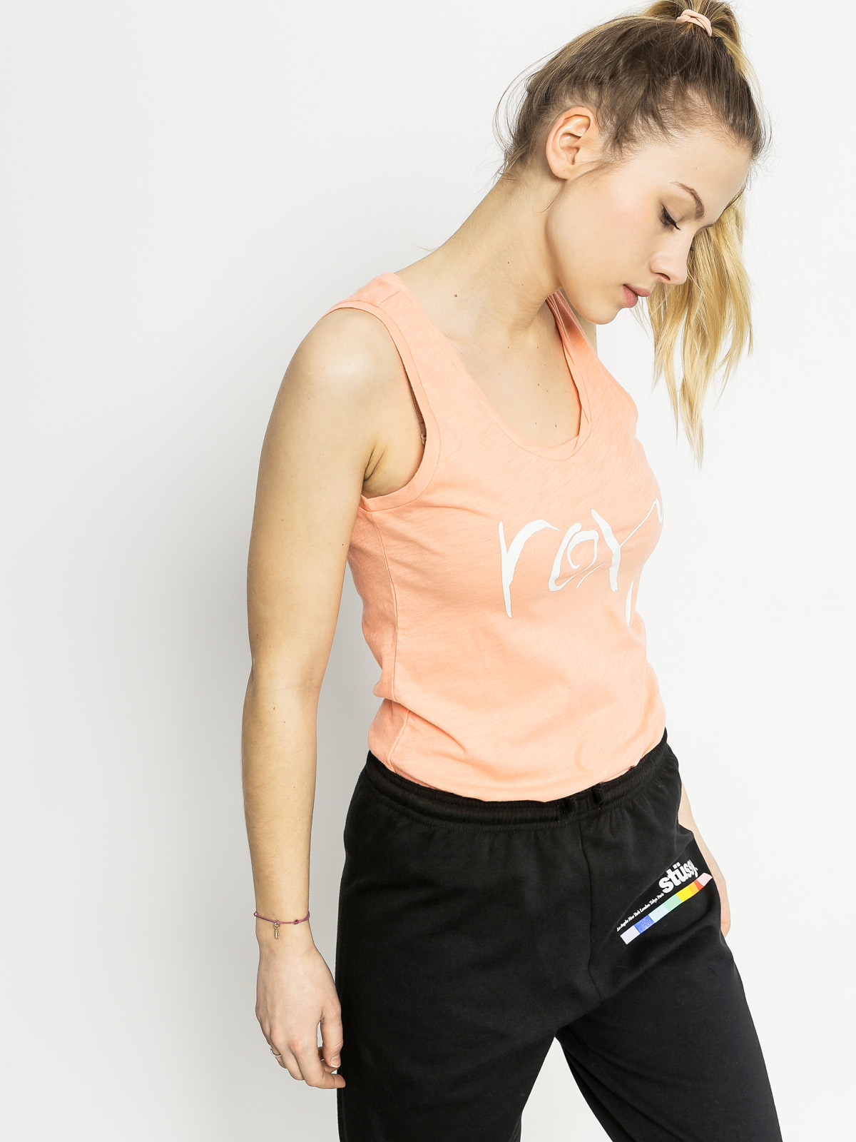 Tričko Roxy Billy Twist Straight Up Tank Wmn (peach)