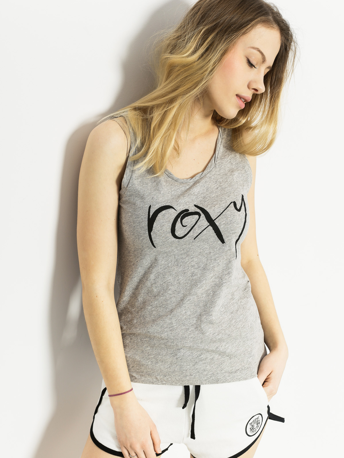 Tričko Roxy Billy Twist Straight Up Tank Wmn (grey)