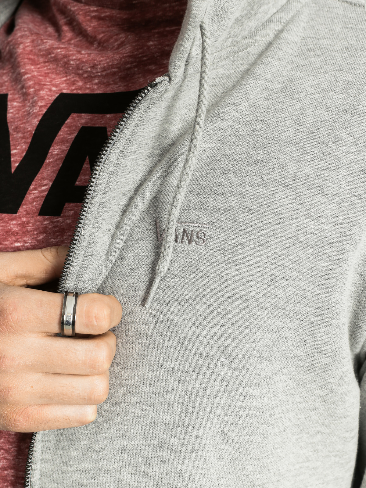 Mikina s kapucí Vans Core Basic ZHD (cement heather)