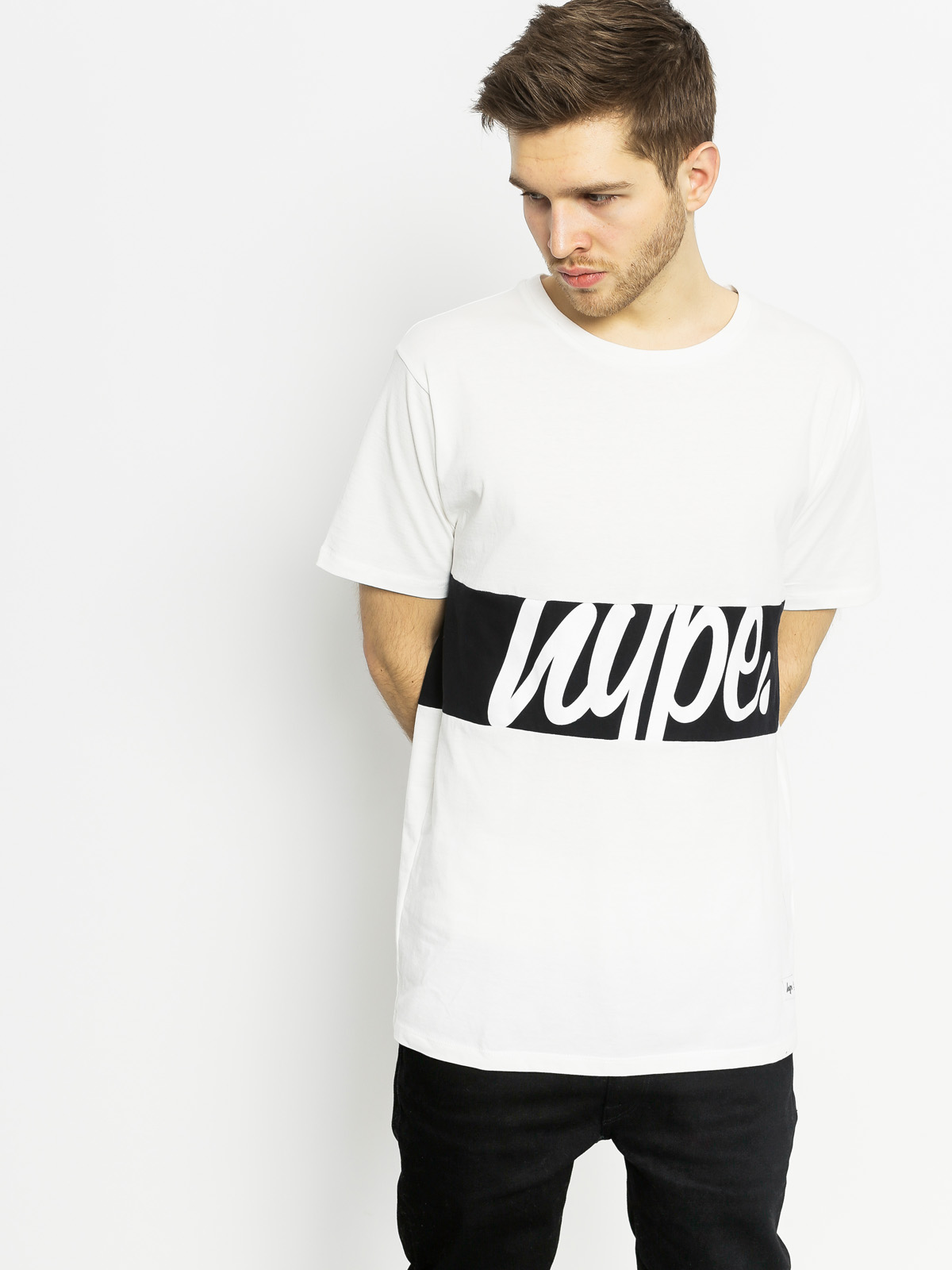 Tričko Hype Infill Panel (white/black)