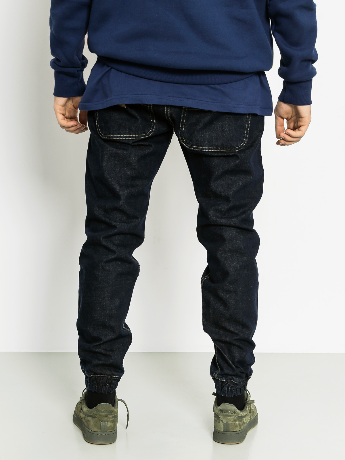 Kalhoty MassDnm Base Denim Jogger Sneaker Fit (dark navy)