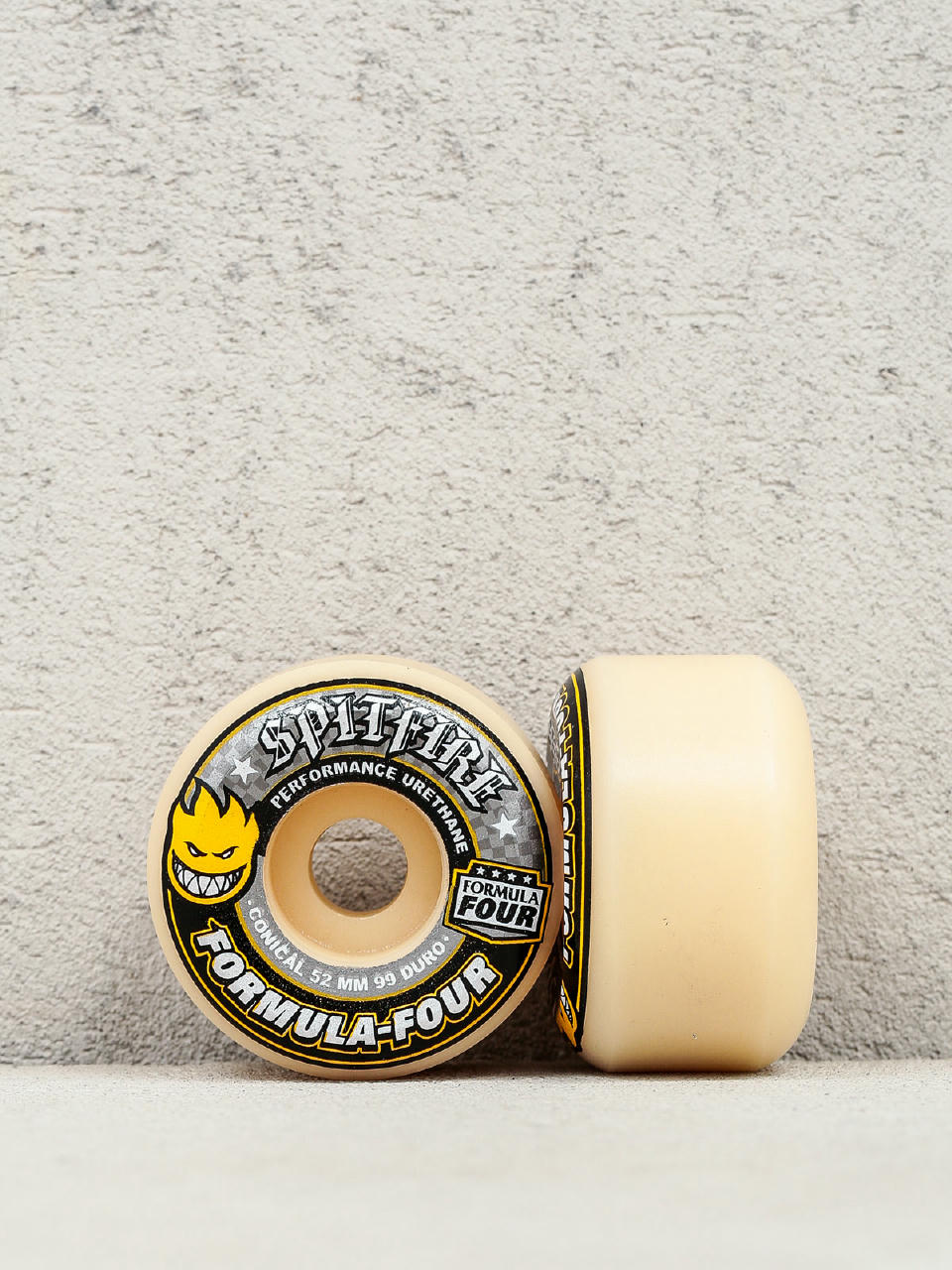 Kolečka Spitfire Formula Four 99 Duro Conical (yellow print/white)