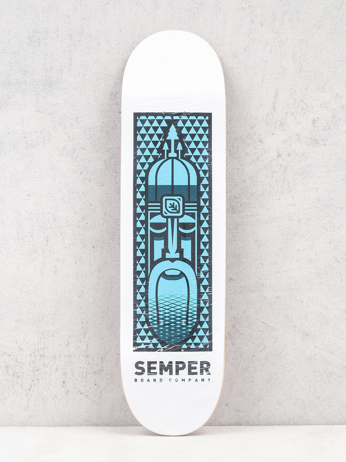 Deska Semper Skateboards Stained Glass (white/black/blue)