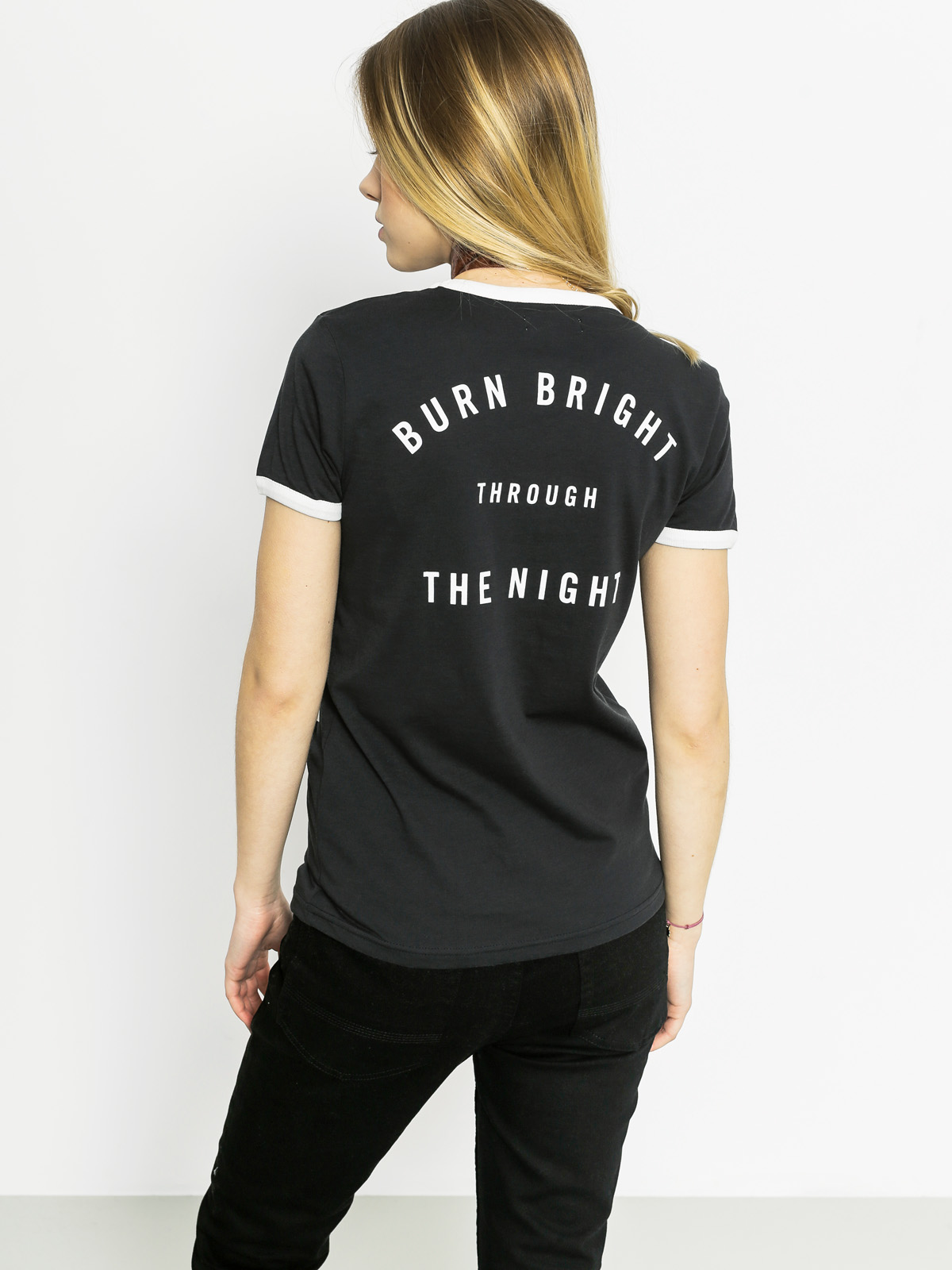 Tričko Volcom Speed Up Ringer Wmn (blk)