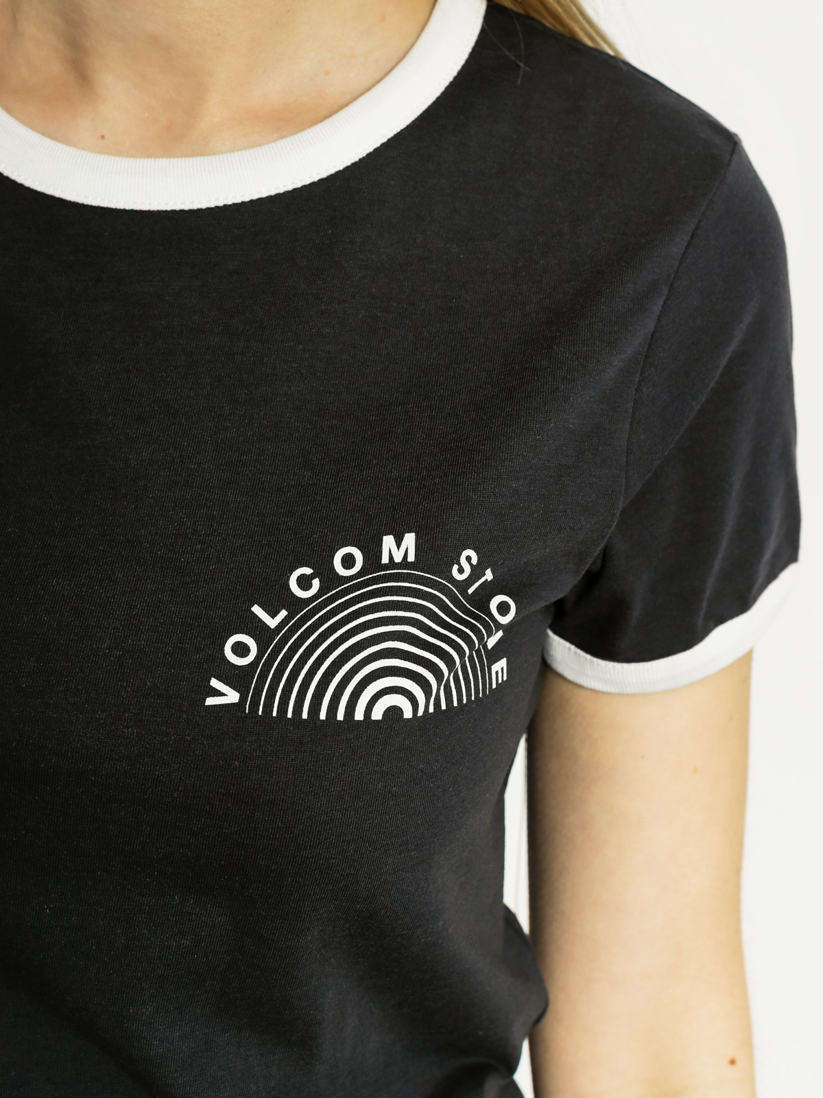 Tričko Volcom Speed Up Ringer Wmn (blk)