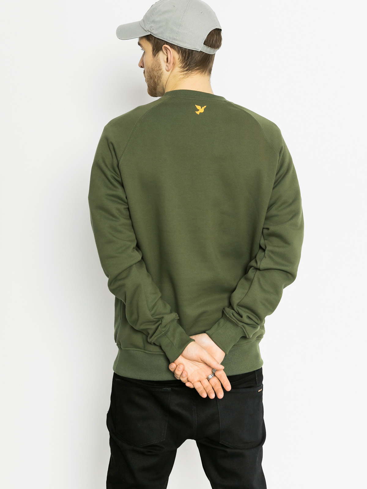 Mikina Nervous Scrawl Sm Crew (olive)