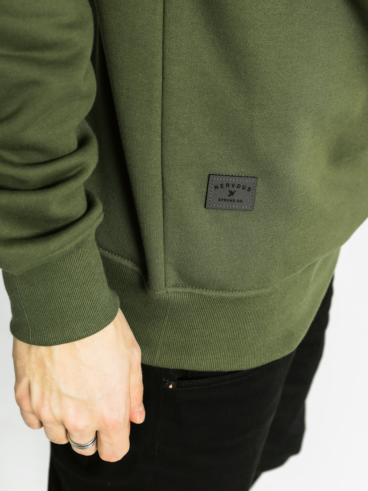Mikina Nervous Scrawl Sm Crew (olive)