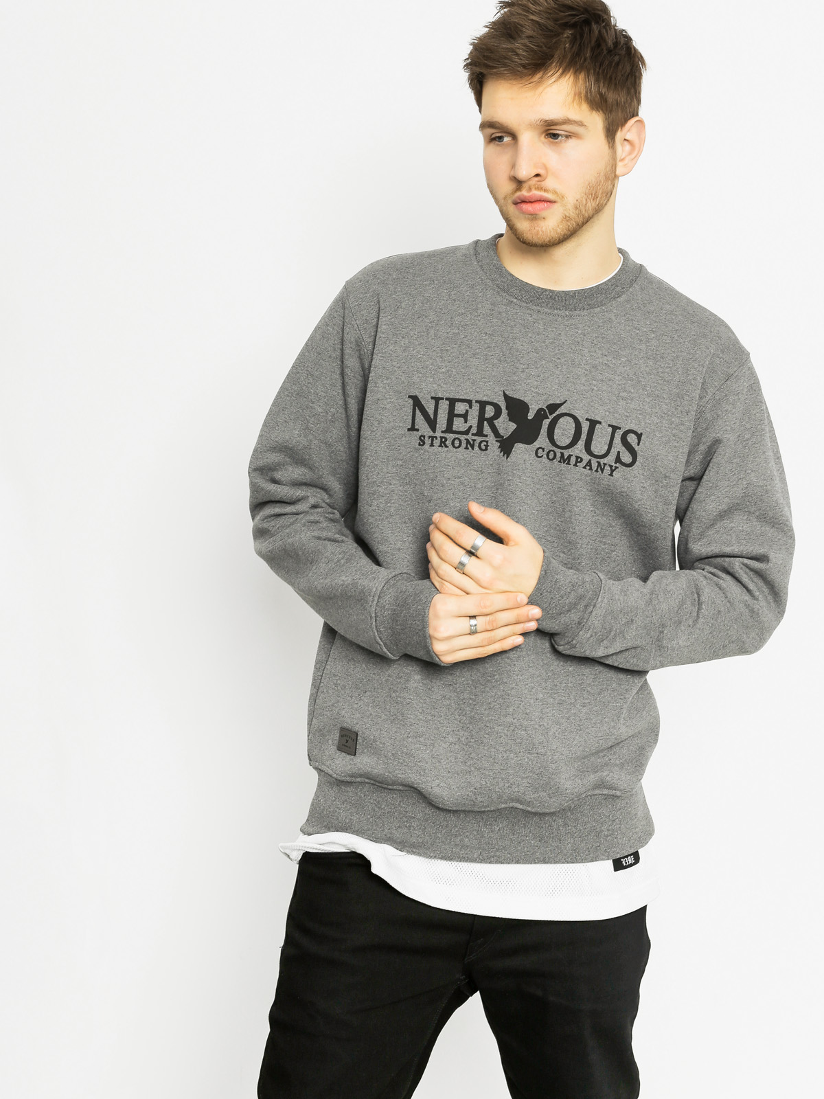 Mikina Nervous Classic Crew (grey)