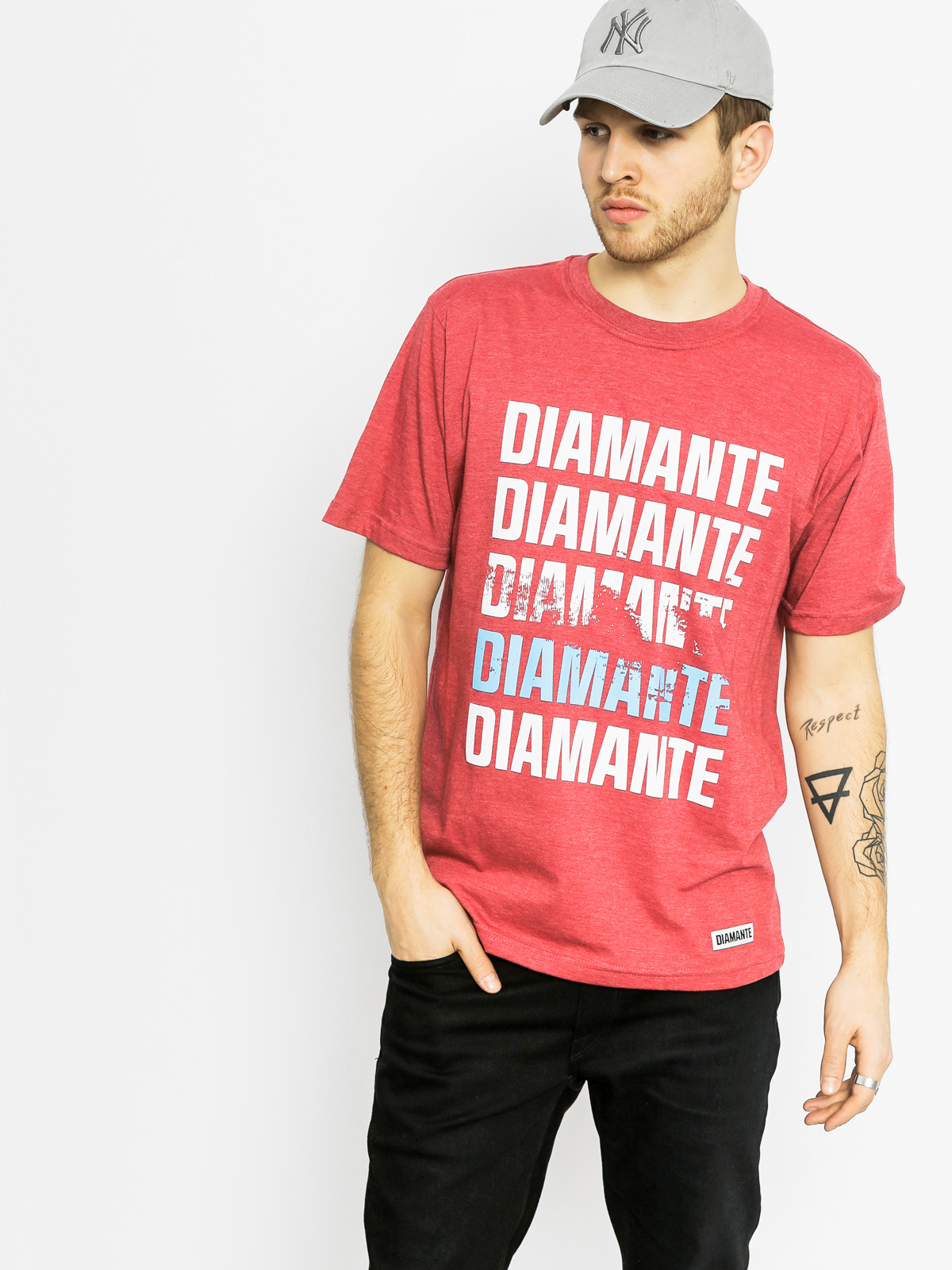 Tričko Diamante Wear Diamante (light red)