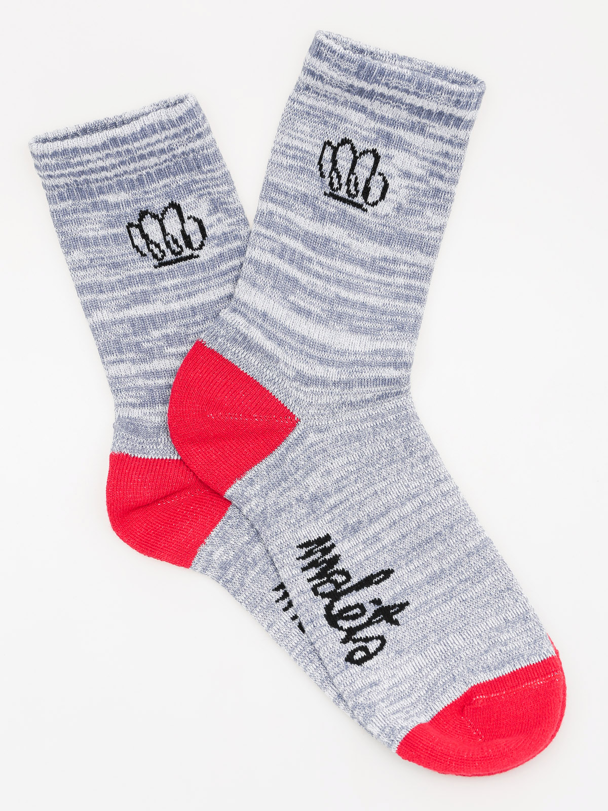Ponožky Malita Yoda (melange grey/red)