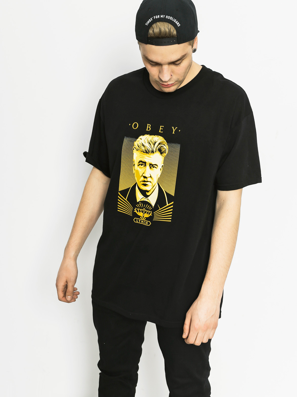 Tričko OBEY David Lynch (black)