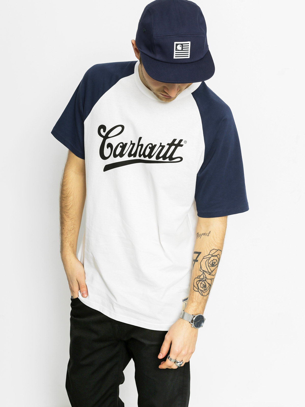 Tričko Carhartt Strike (white/blue)