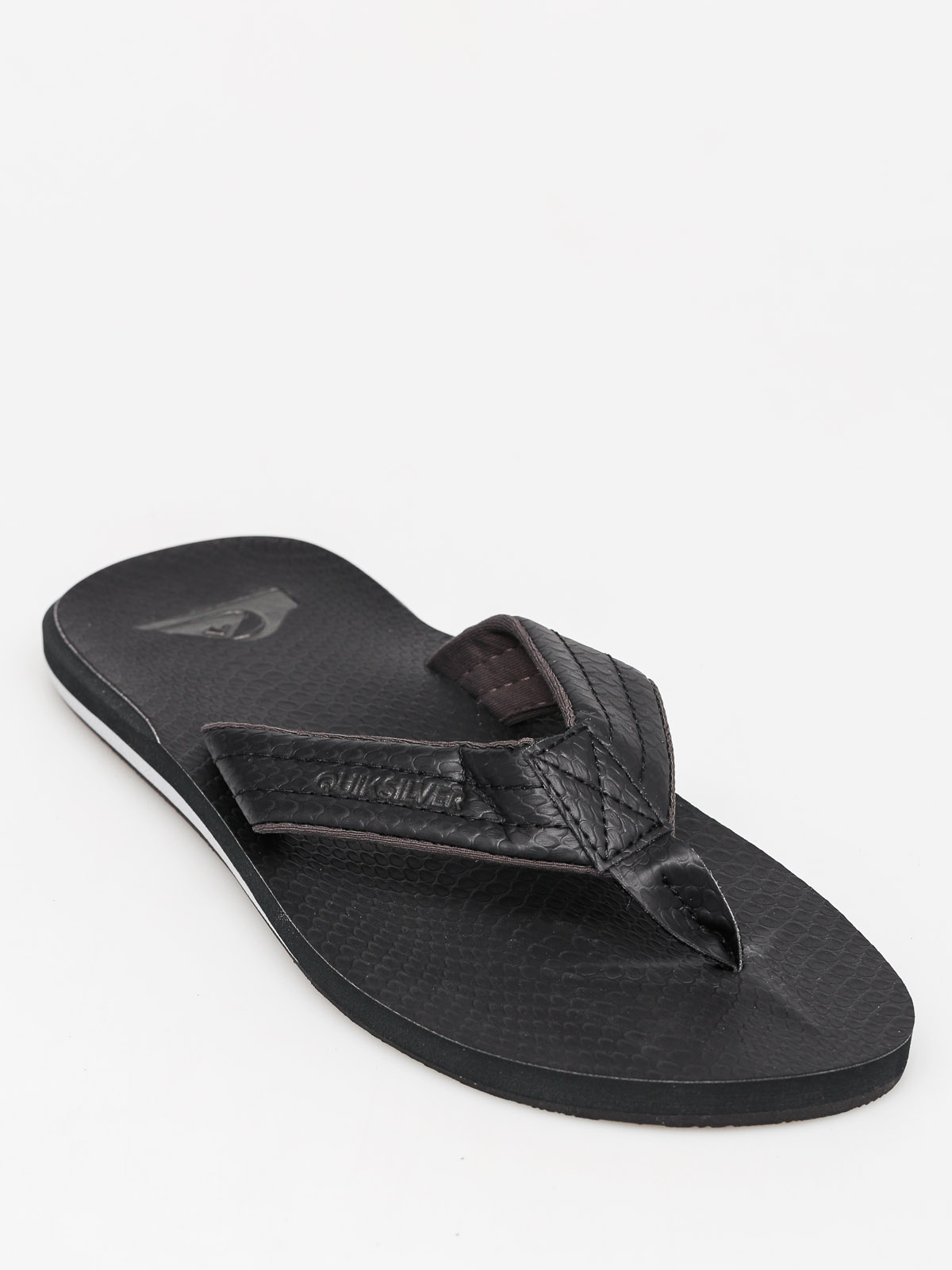 Plážovky Quiksilver Carver Nubuck (black/black/grey)