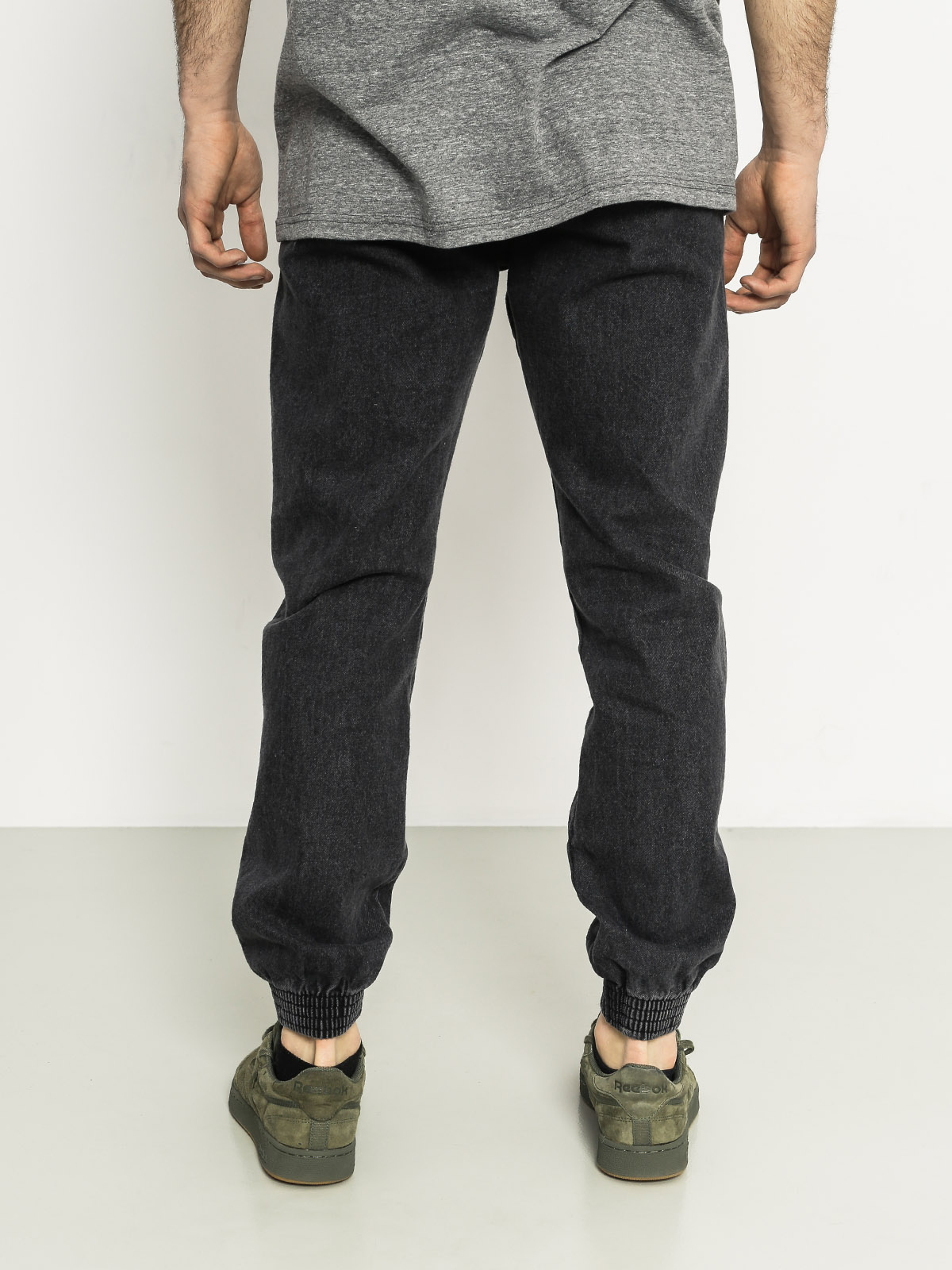 Kalhoty Turbokolor Trainer Chinos (black denim washed)
