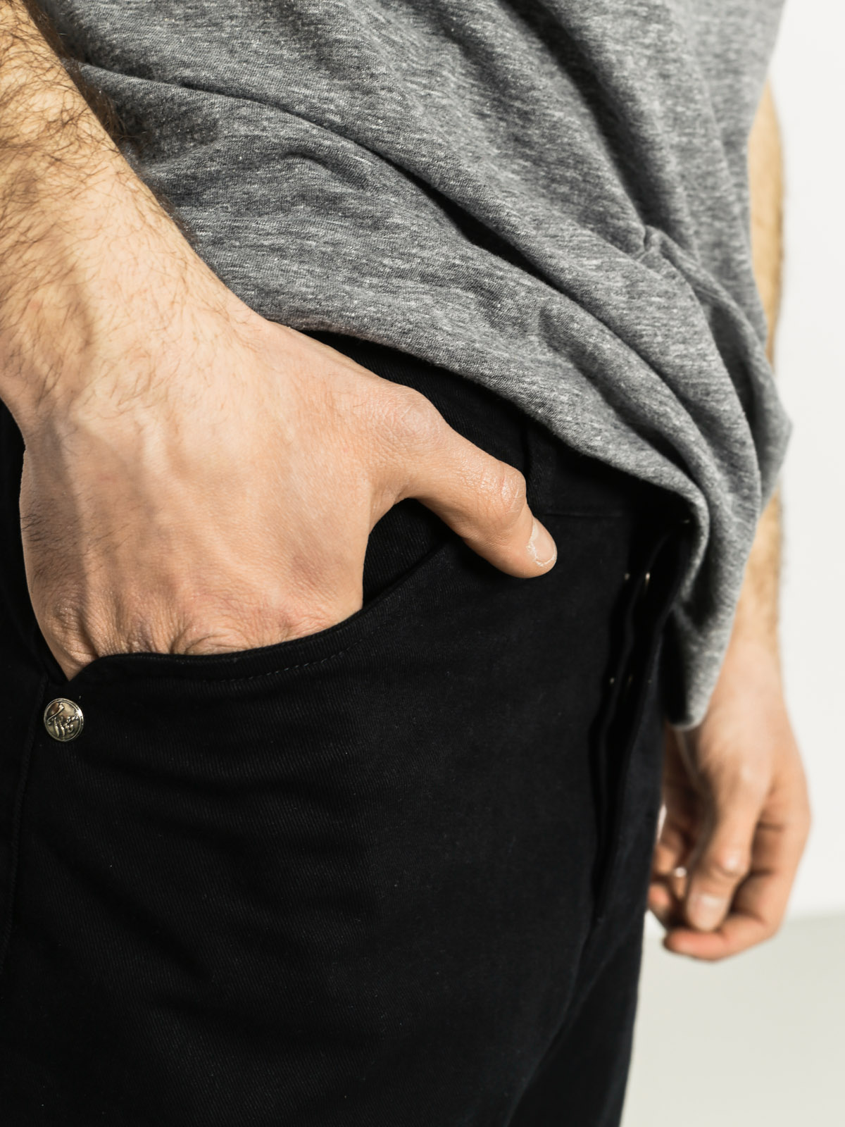 Kalhoty Turbokolor Streetsweepers Stretch Chinos (black)