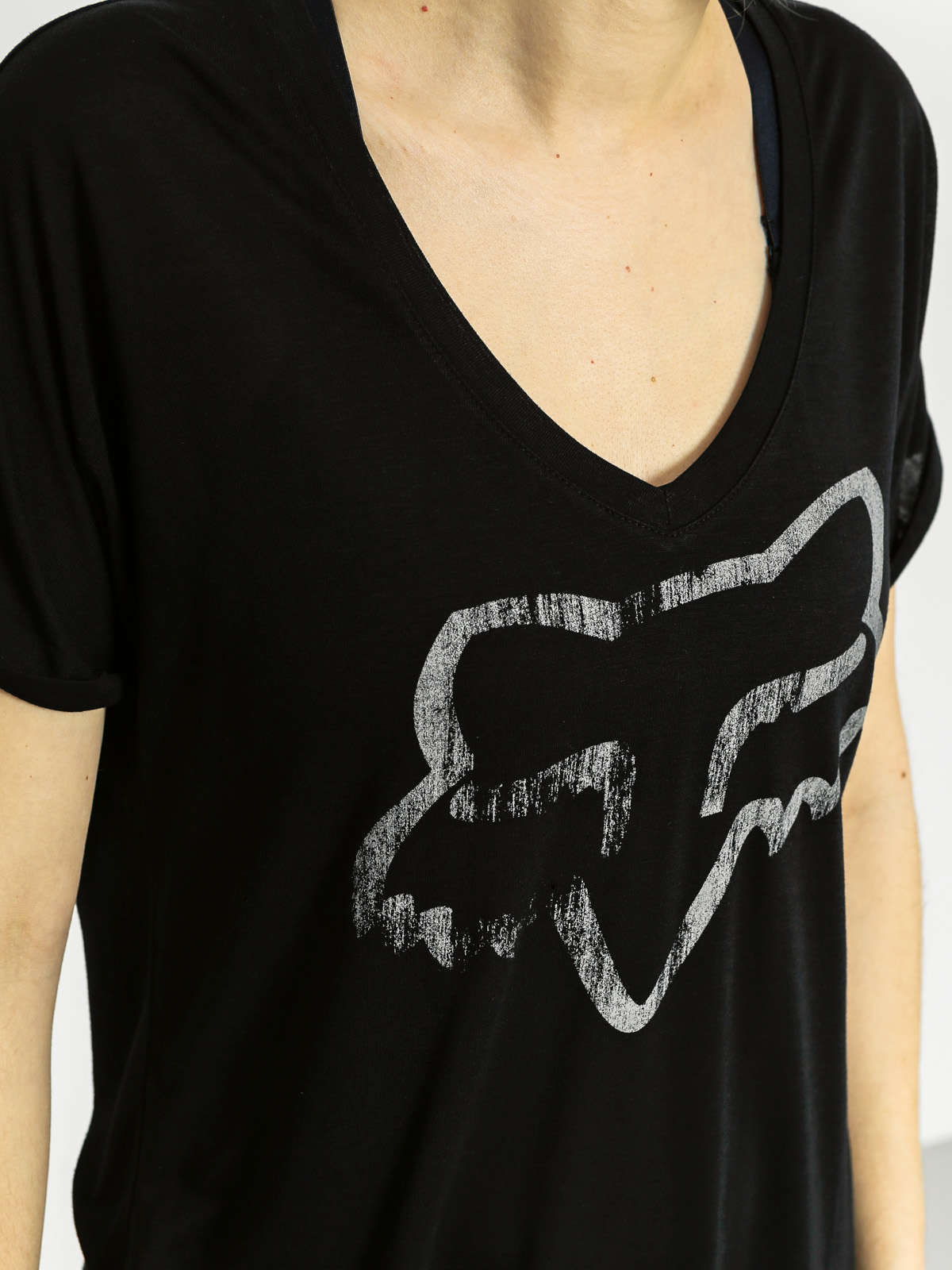 Tričko Fox Responded Vneck Wmn (black)