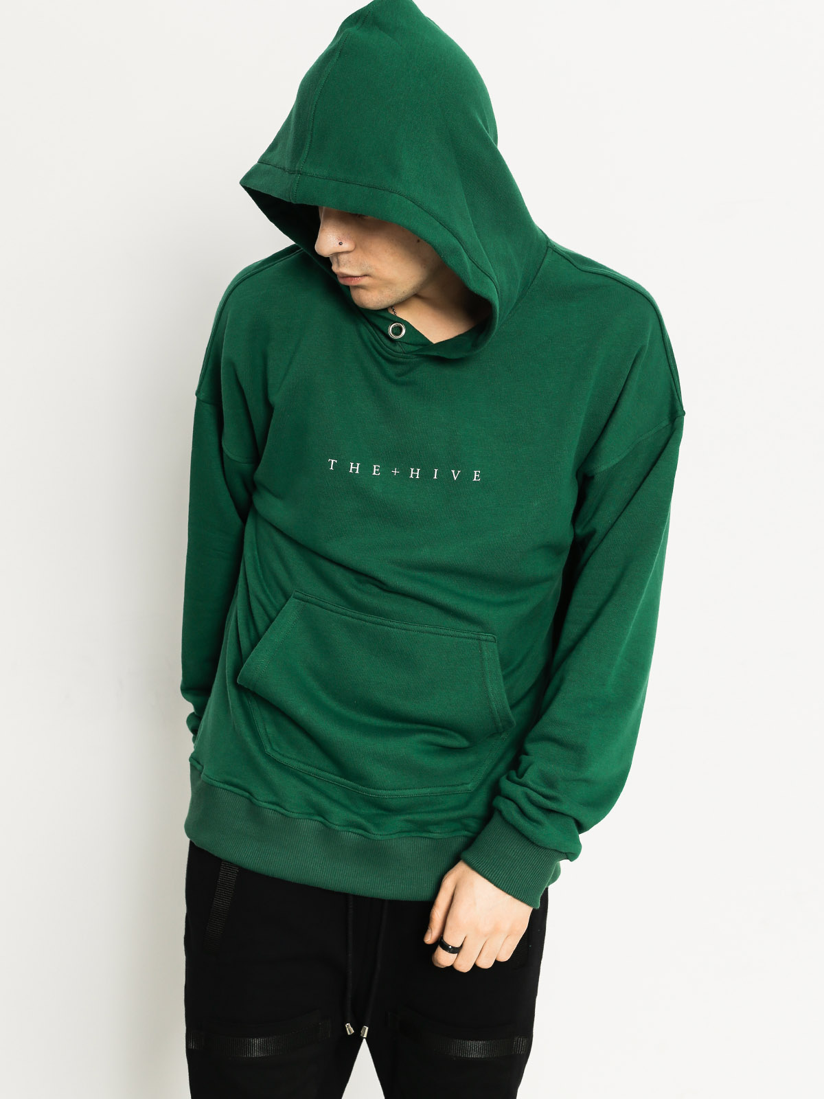 Mikina s kapucí The Hive Hive HD (bottle green)