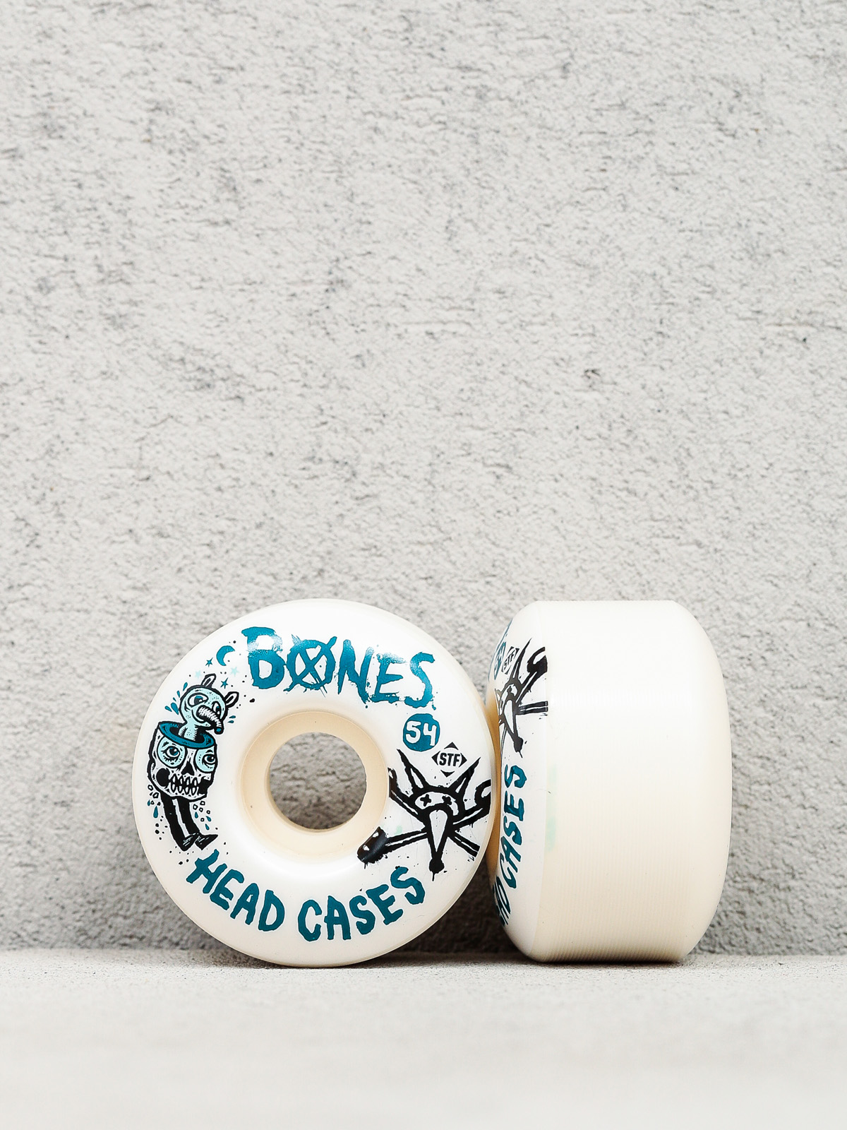 Kolečka Bones Head Case Streettech Formula V1 (white/teal)
