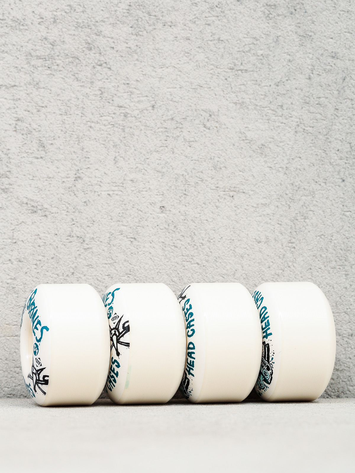 Kolečka Bones Head Case Streettech Formula V1 (white/teal)