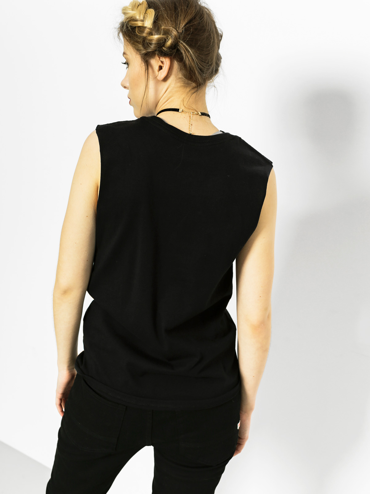 Tričko Stussy Basic Raw Edge Muscle Wmn (black)