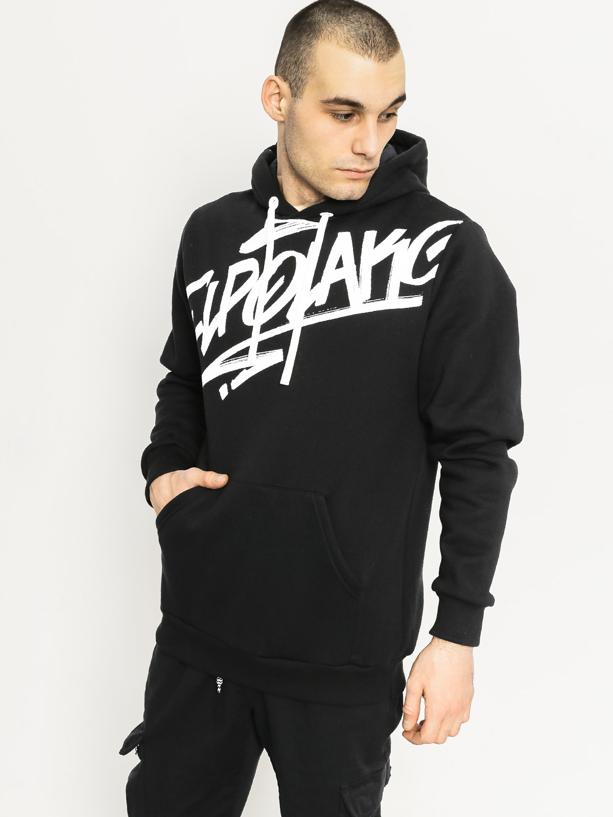 Mikina s kapucí El Polako Logson HD (black)