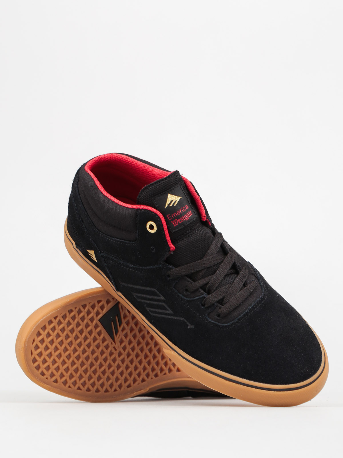 Boty Emerica Westgate Mid Vulc (black/gum)