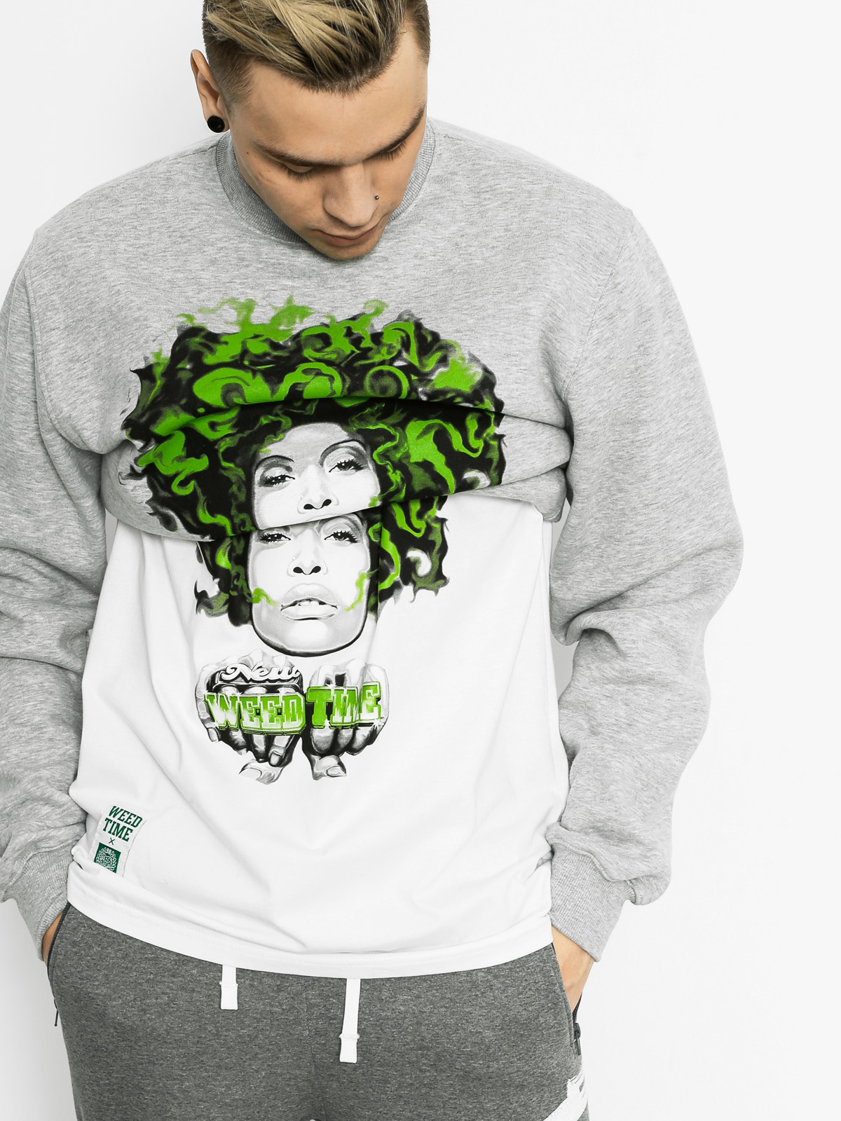 Mikina MassDnm Lady In Green (grey)