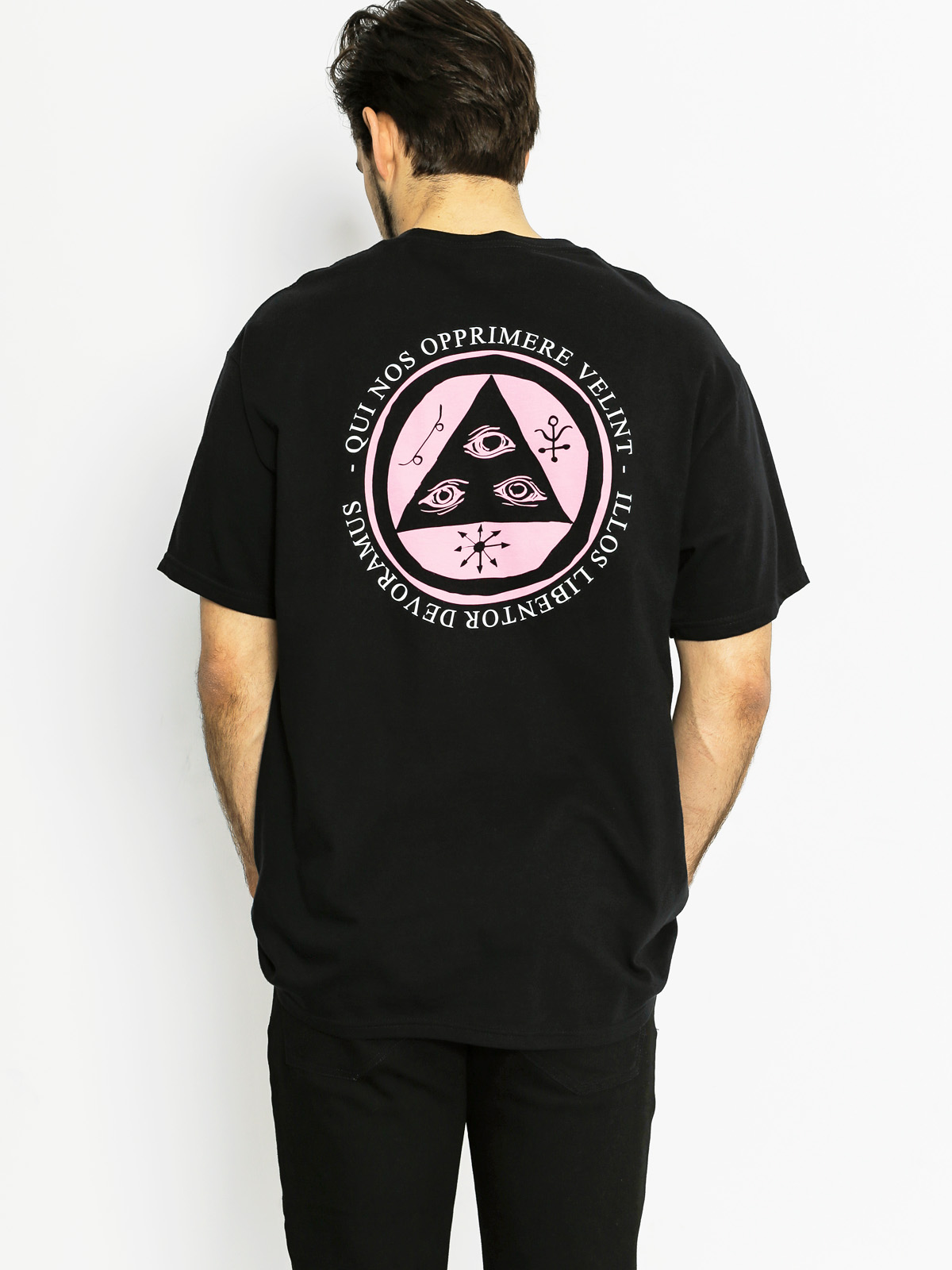 Tričko Welcome Latiin Talisman (black/pink/white)