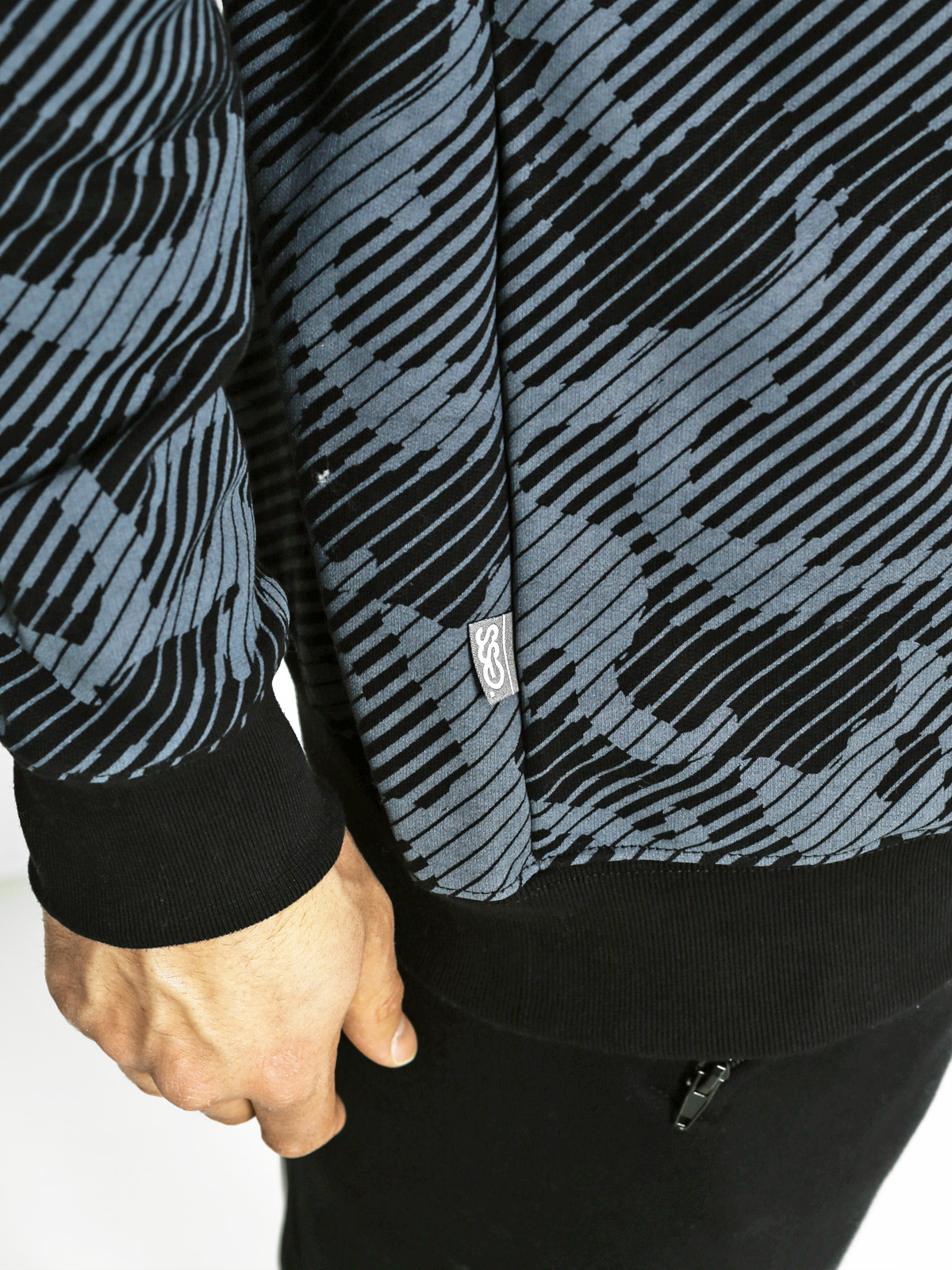 Mikina SSG Premium Moro Lines Flag (black/chacroal)