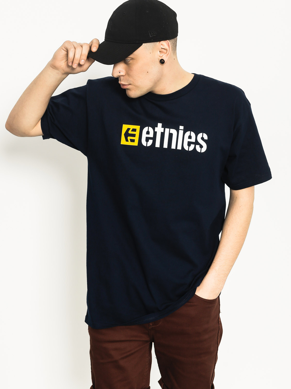 Tričko Etnies Box Logo (navy/white)