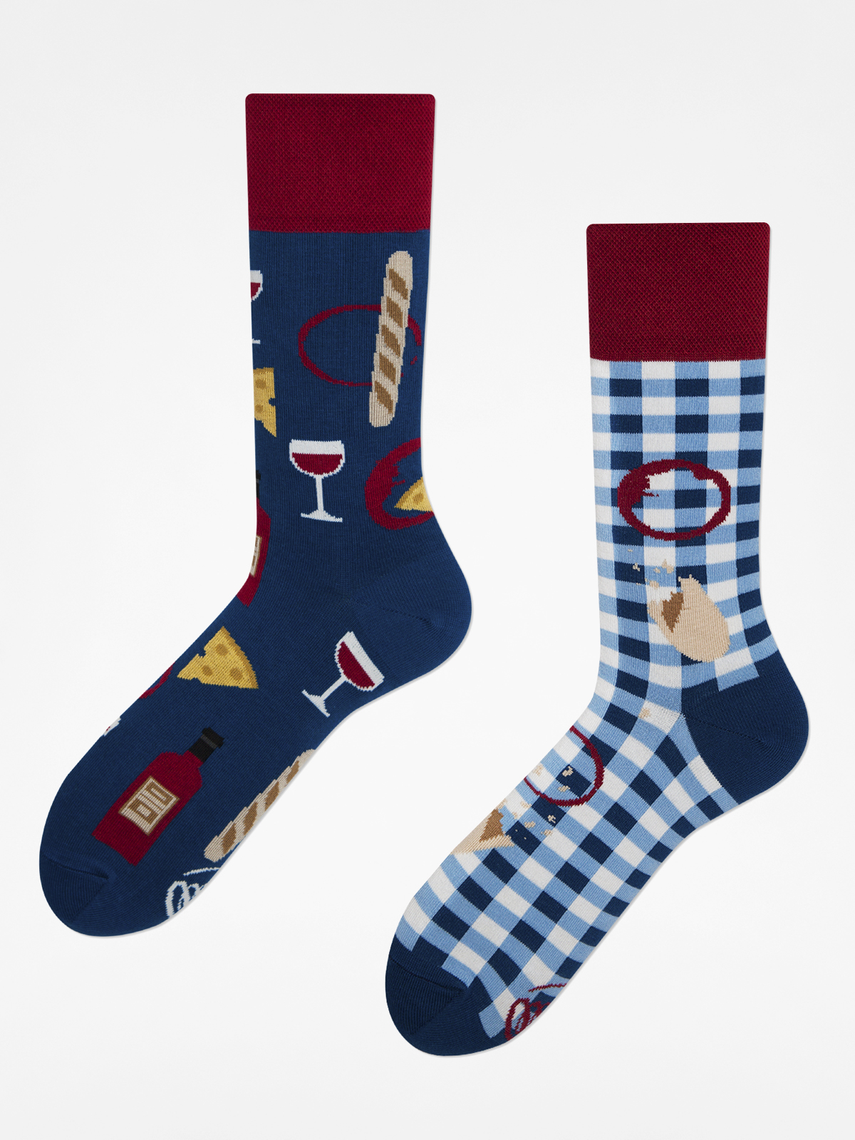 Ponožky Many Mornings Bonjour France (navy/maroon)