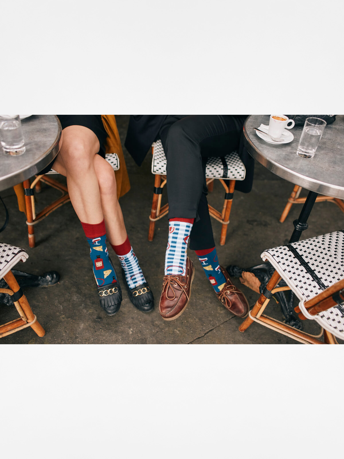 Ponožky Many Mornings Bonjour France (navy/maroon)