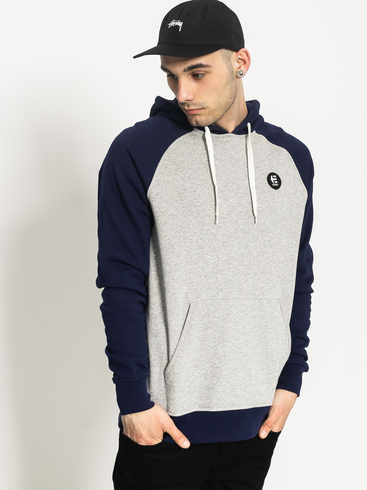 Etnies Mikina s kapucí E Base HD (grey heather)